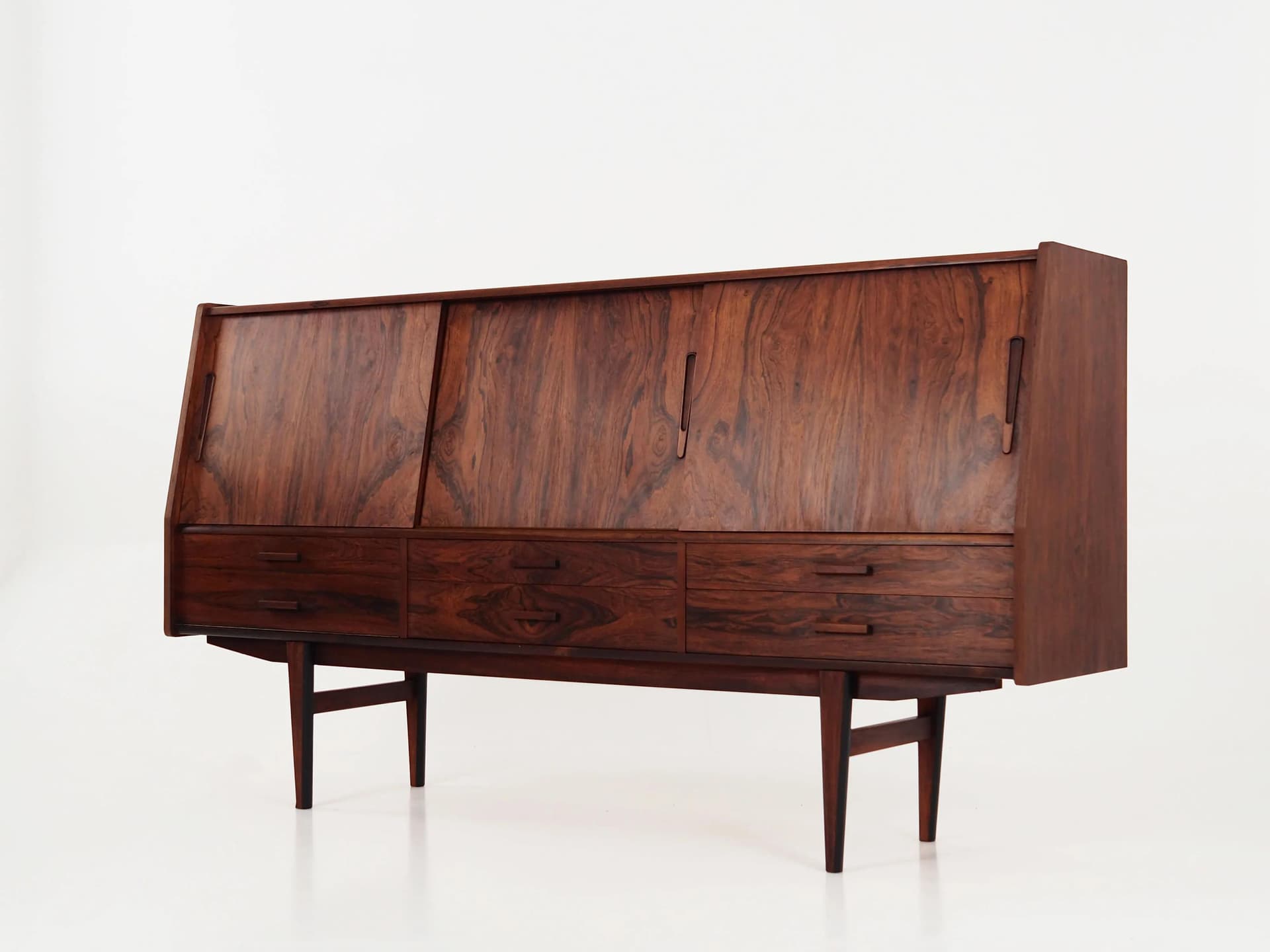 Highboard, brown rosewood, Denmark, 1970s - 35785