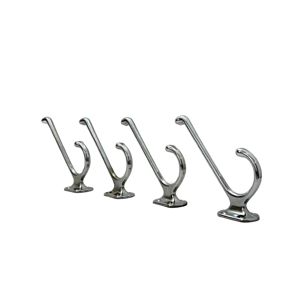 Chromowany komplet wieszaków ściennych, Niemcy, lata 70.