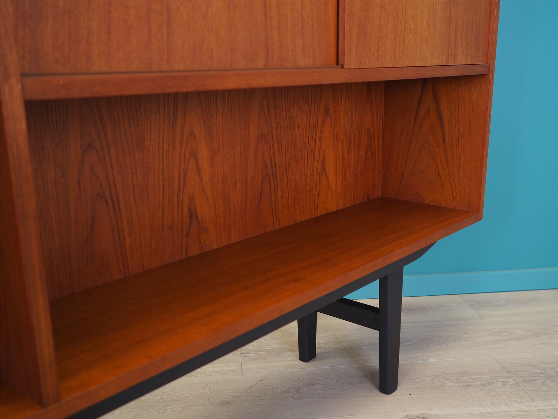 Bookcase, brown teak, Clausen & Søn, Denmark, 1970s - 58044