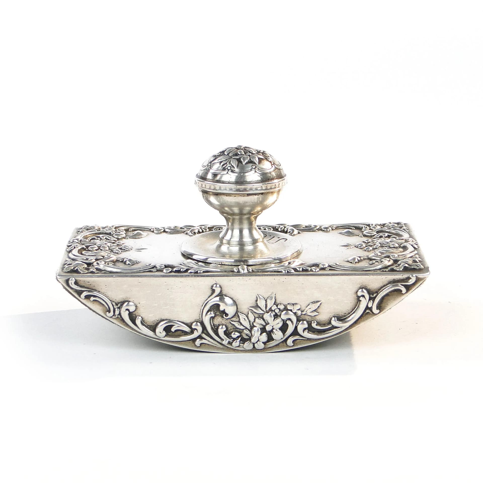 Bibularz neorokokowy, srebro srebrny, Europa Zachodnia, początek XX w. - 35930