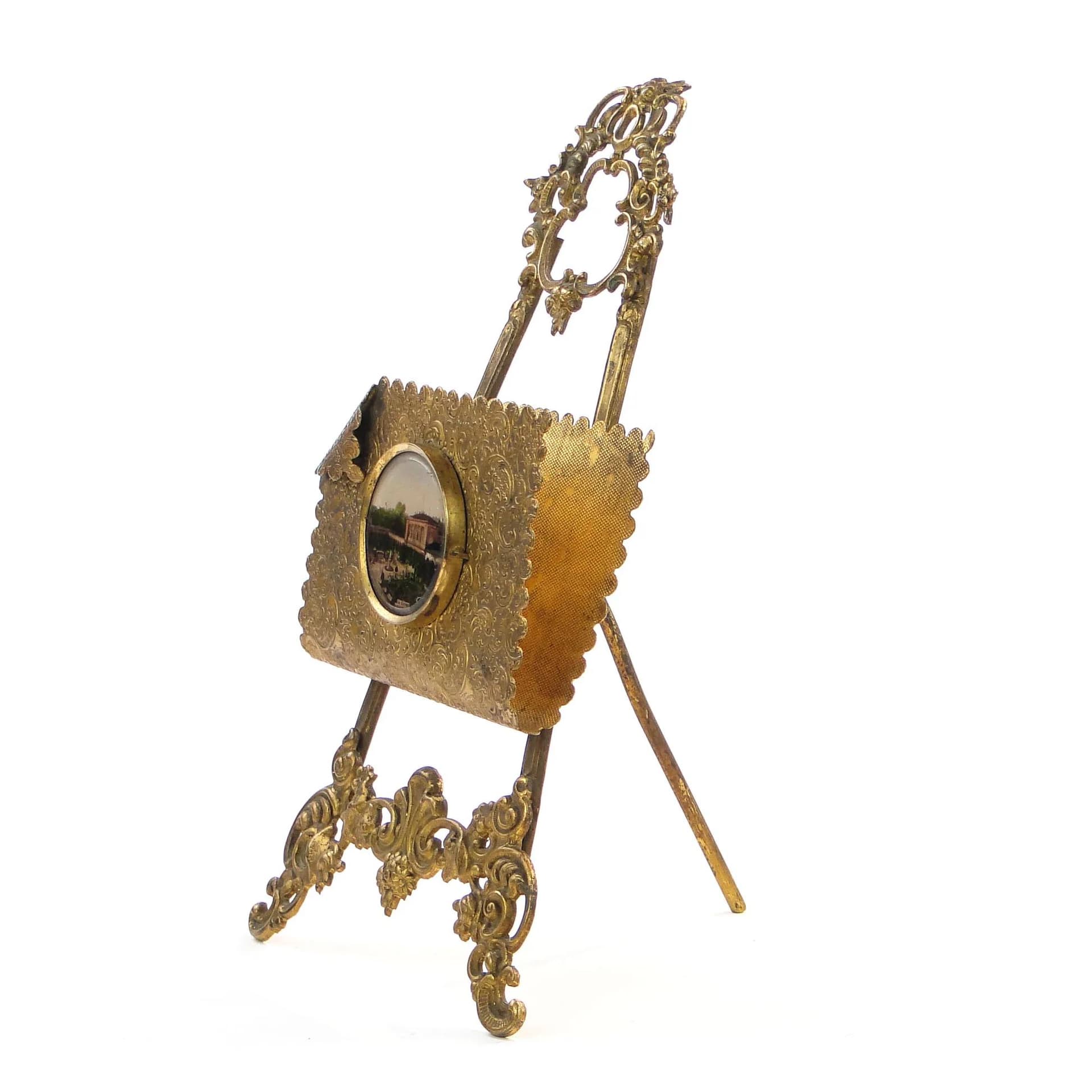 Listownik rococo, mosiądz złocony, Niemcy, XIX w. - 35924