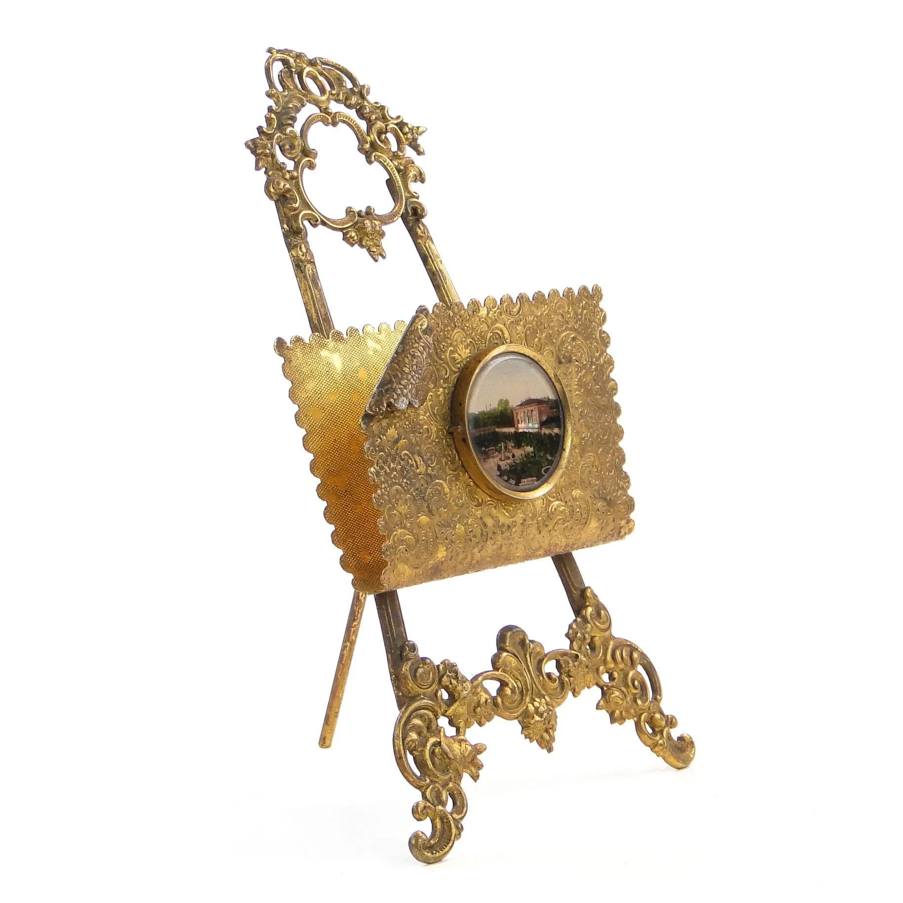 Listownik rococo, mosiądz złocony, Niemcy, XIX w. - 35917