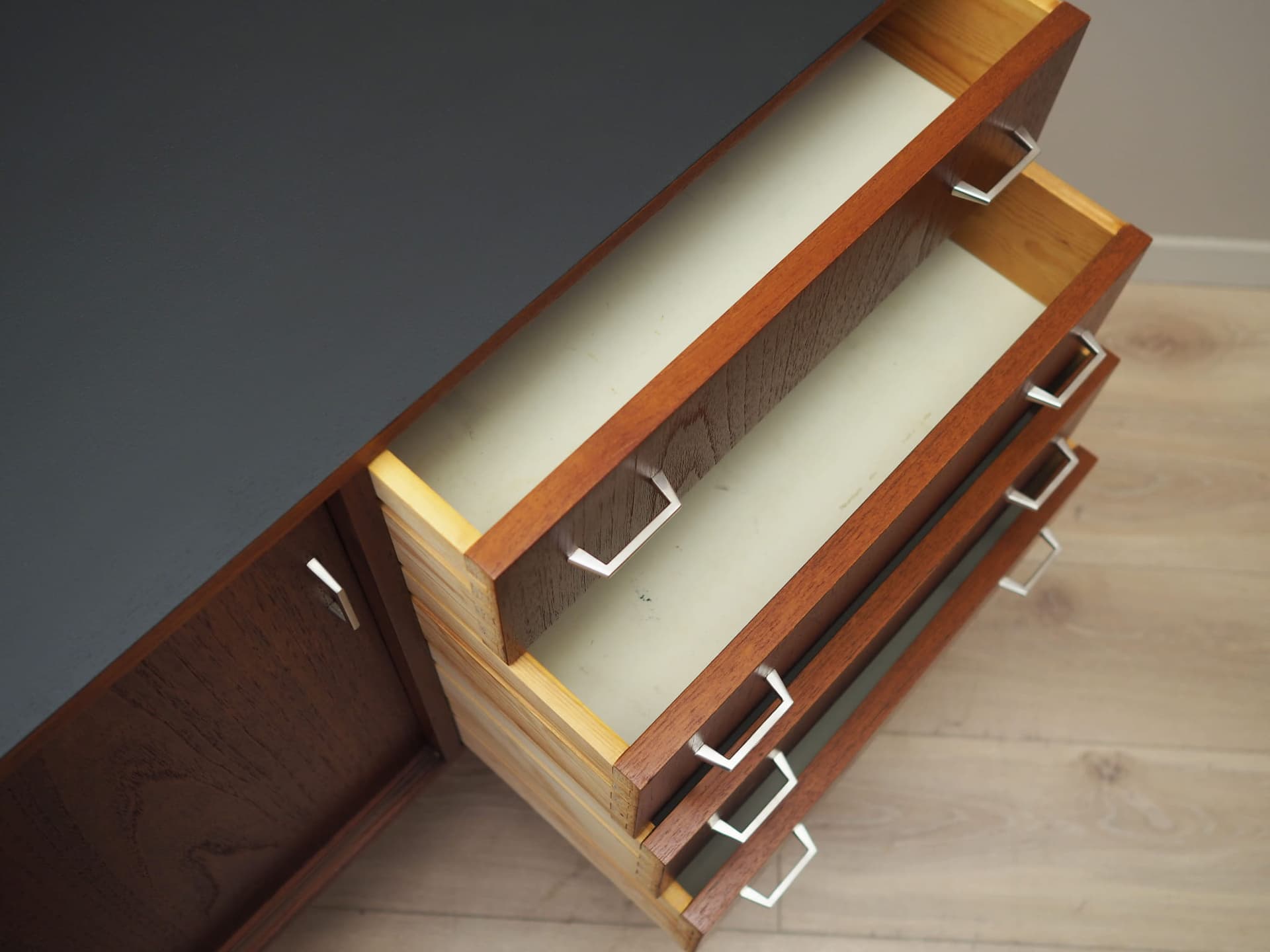 Komoda, teak brązowy, Dania, lata 60. - 58021