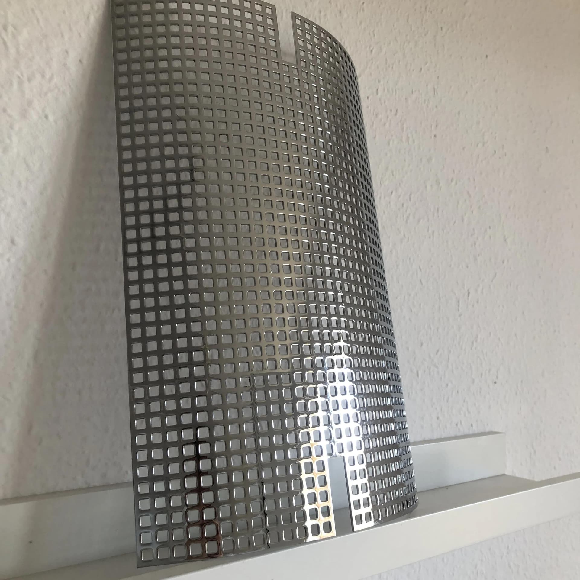 Pair of wall sconces, chrome, silver metal, LTS, Germany, 1990s. - 36059