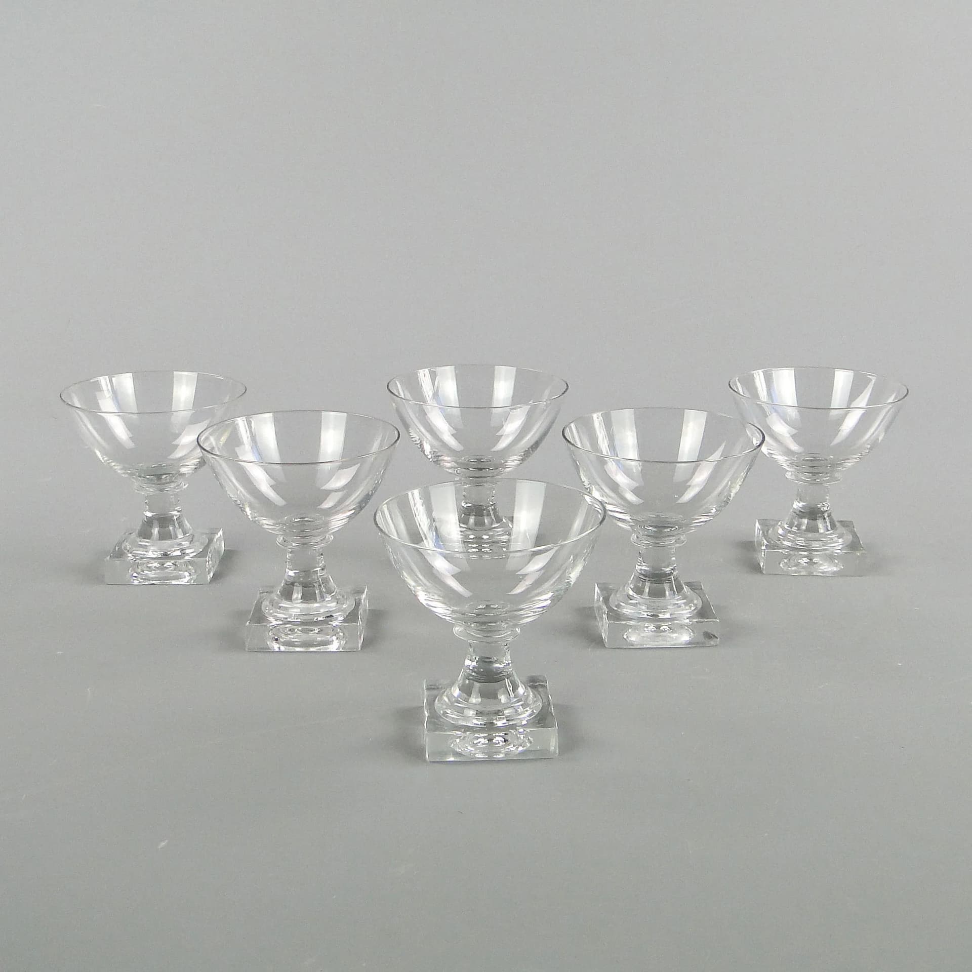 Set of liqueur glasses, transparent crystal, Sweden, 1960s - 36124