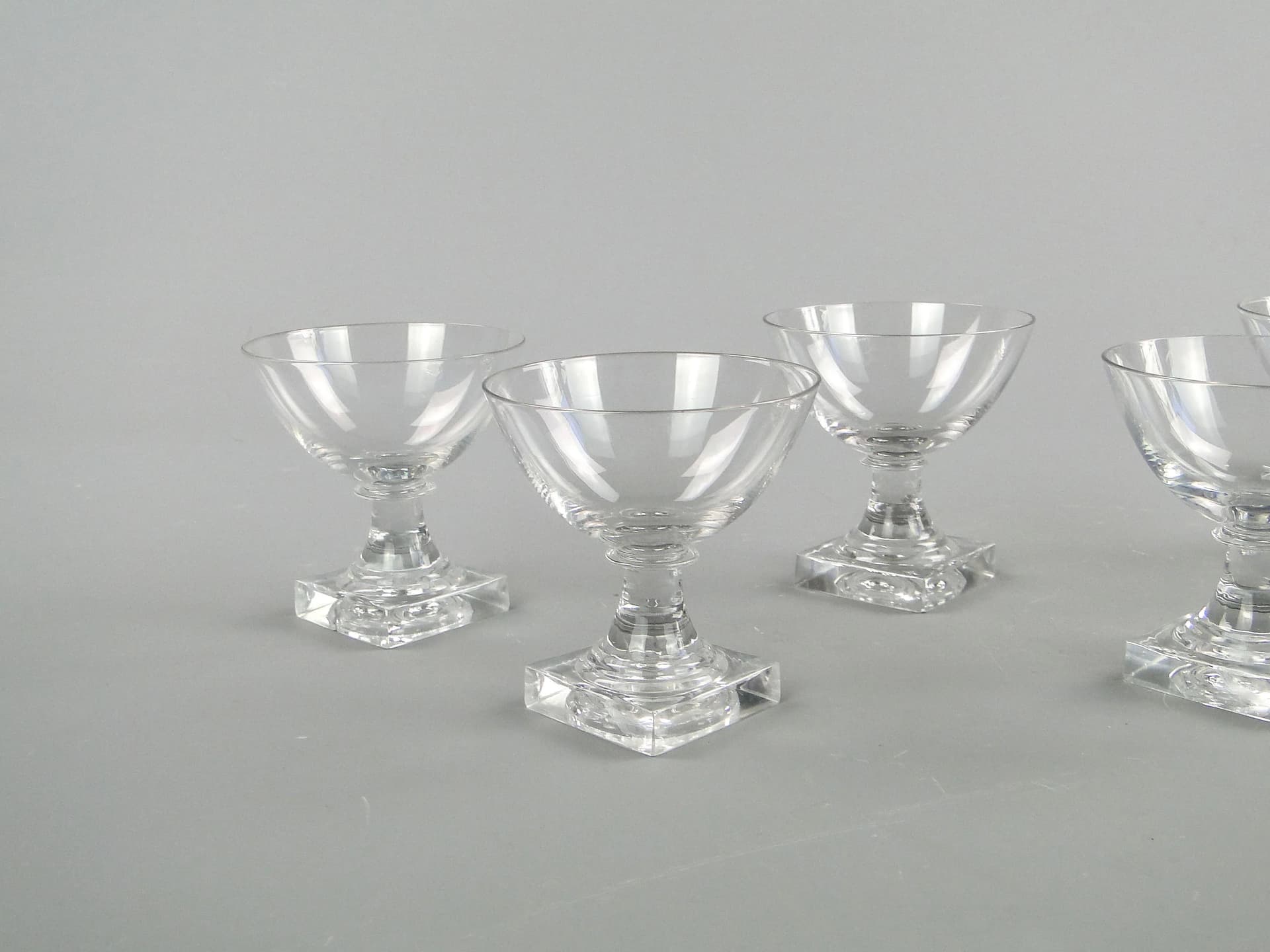 Set of liqueur glasses, transparent crystal, Sweden, 1960s - 36131