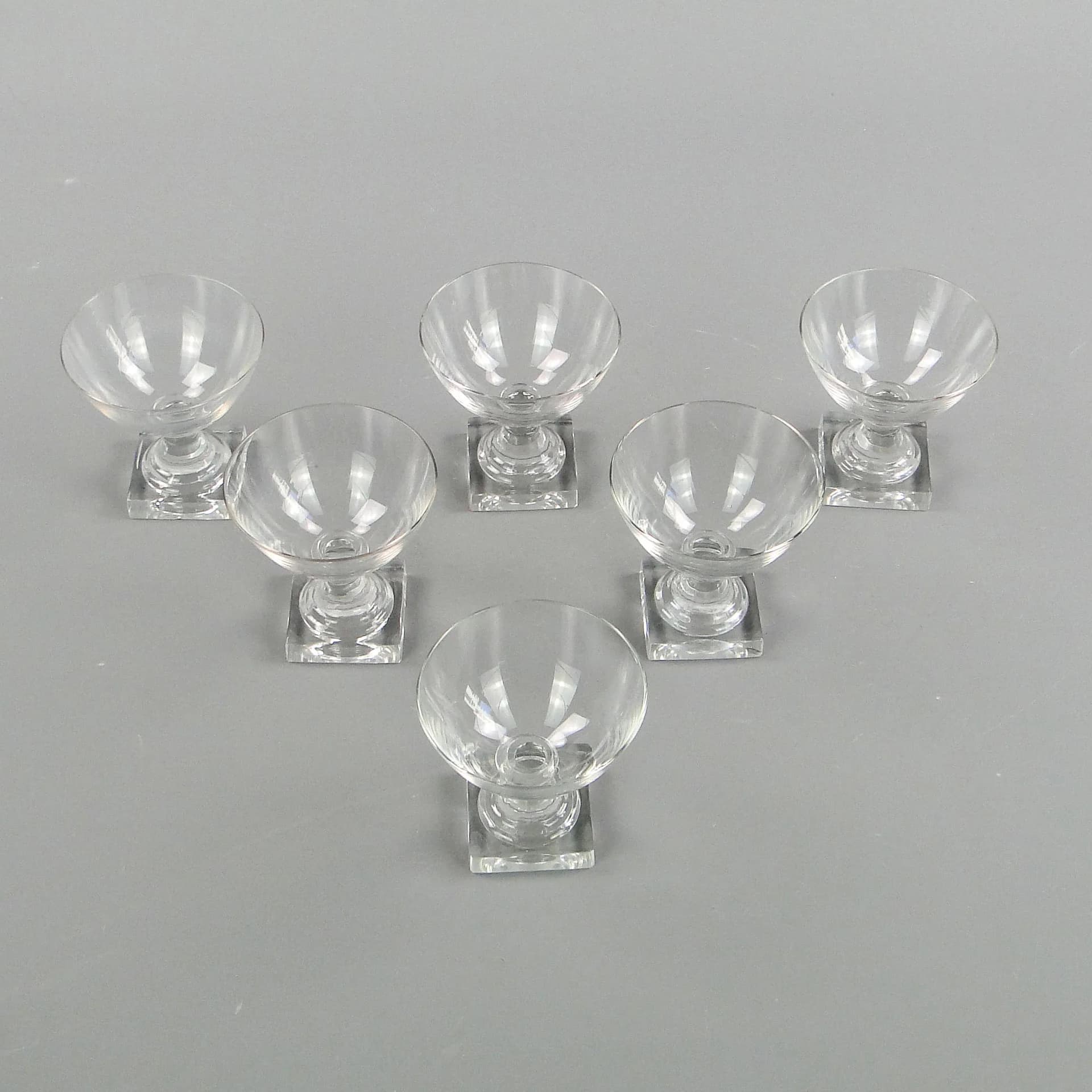 Set of liqueur glasses, transparent crystal, Sweden, 1960s - 36125