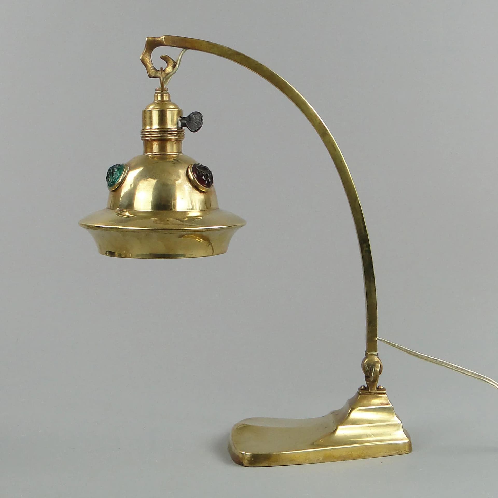 Desk Lamp Art Nouveau, golden, brass, Sweden, early 20th c. - 36113