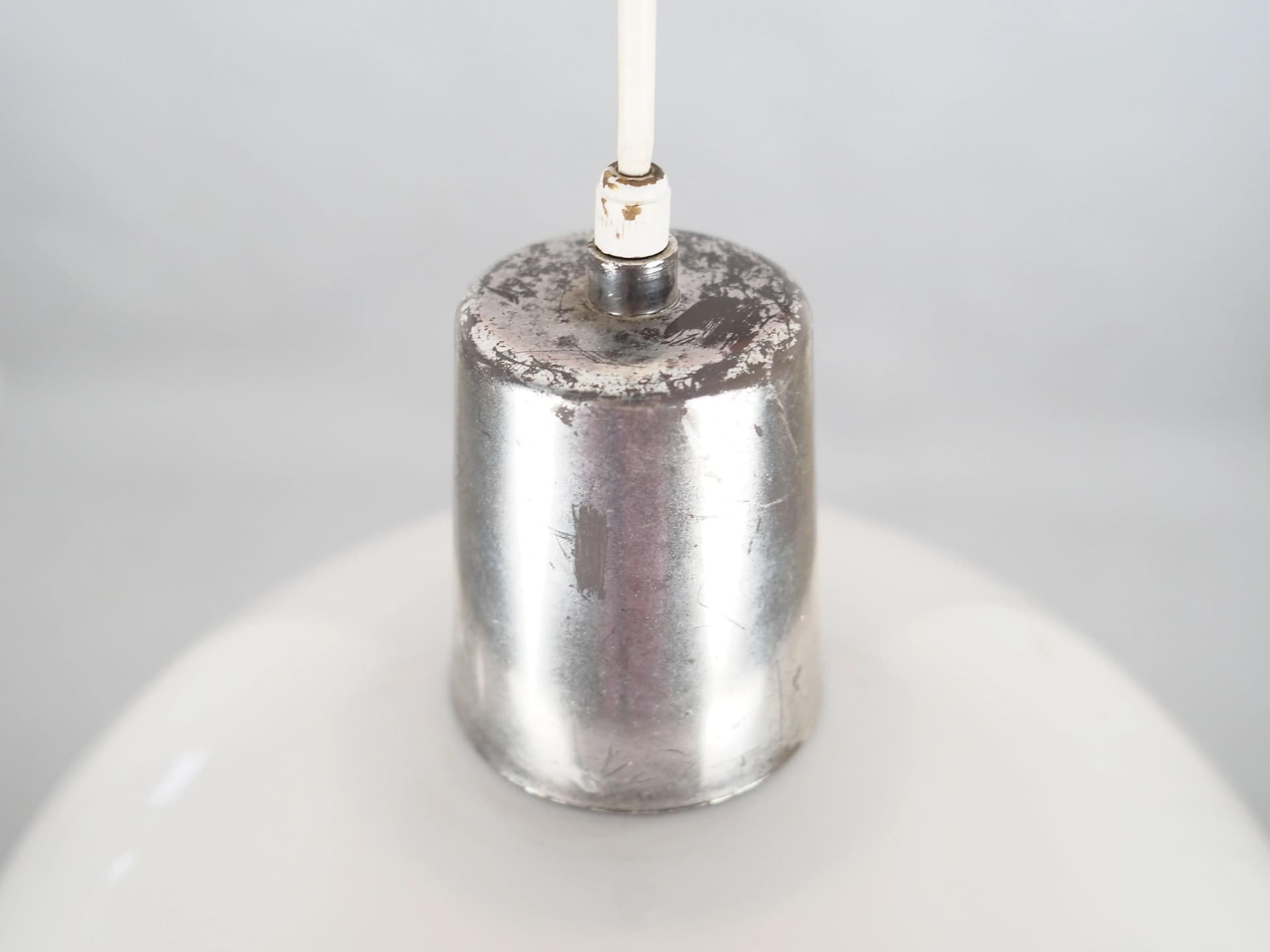 Pendant Lamp Space Age, white plastic, Italy, 1970s - 36231