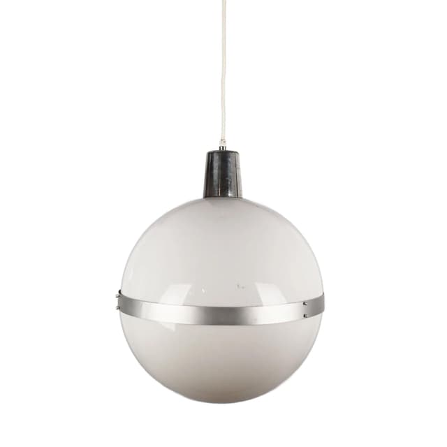 Pendant Lamp Space Age, white plastic, Italy, 1970s - DIMENSION