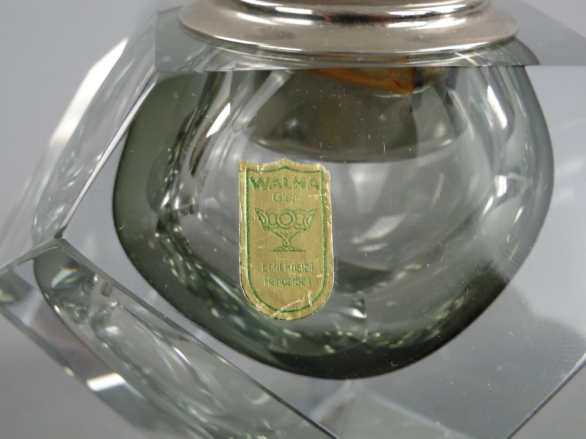 Table lighter, transparent crystal, Germany, 1950s - 36108