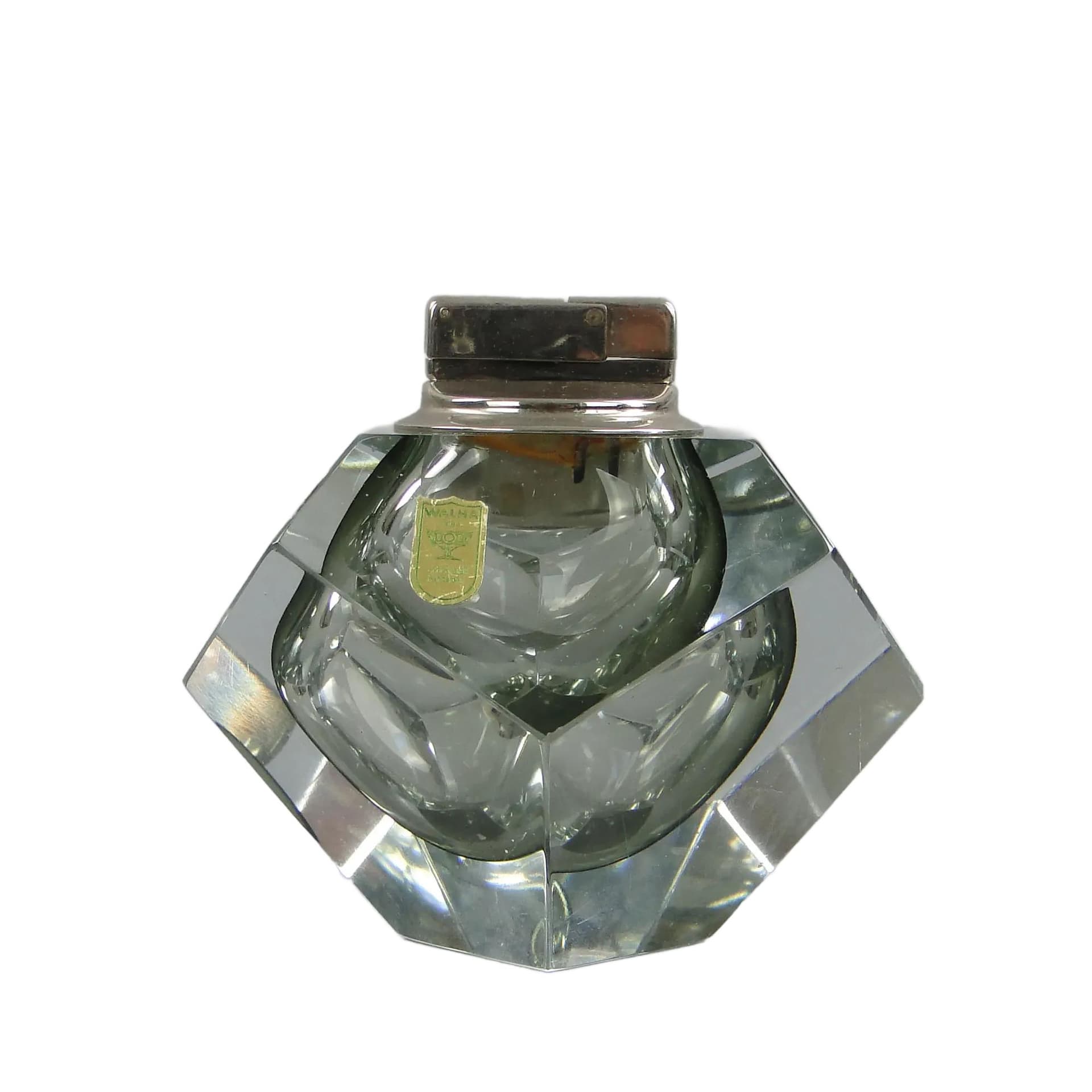 Table lighter, transparent crystal, Germany, 1950s