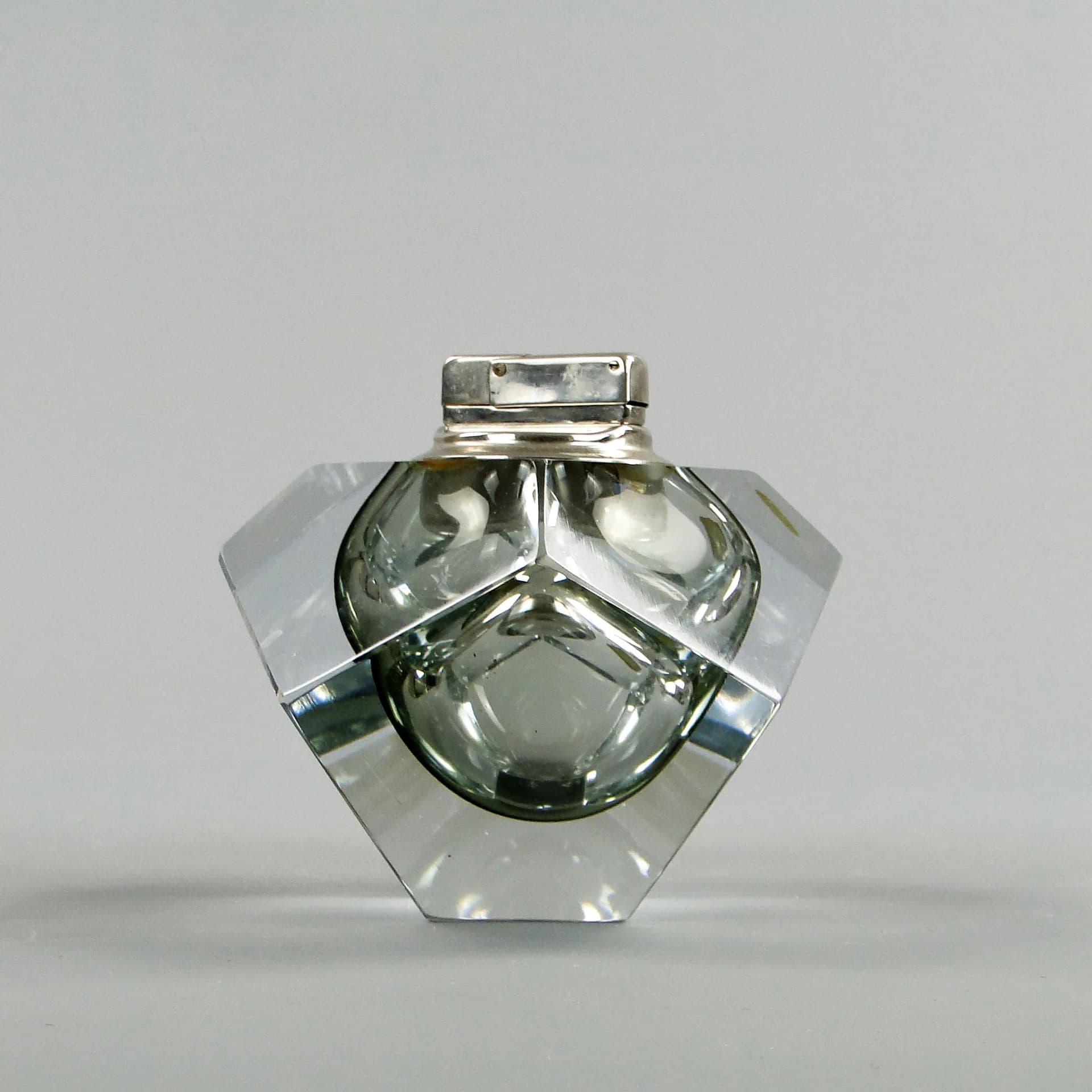 Table lighter, transparent crystal, Germany, 1950s - 36110