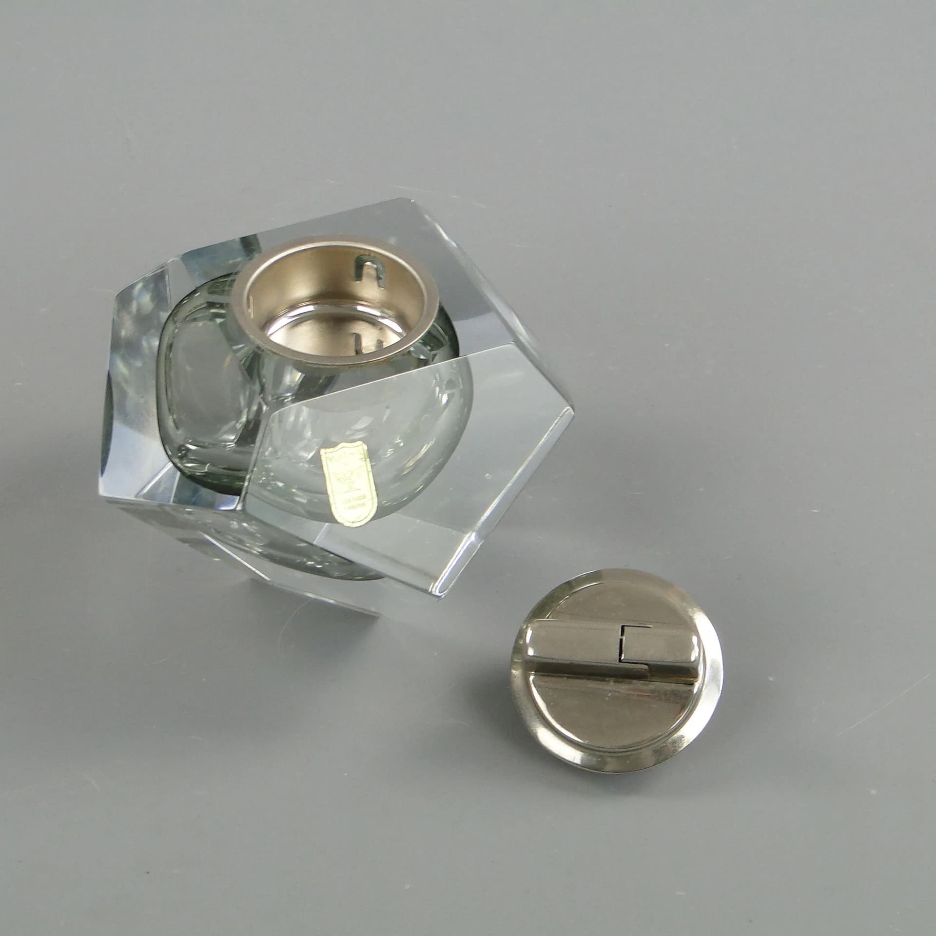 Table lighter, transparent crystal, Germany, 1950s - 36111