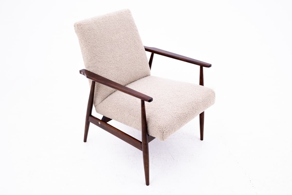 Beżowy fotel model 300-190, proj. H. Lis, Polska, lata 60. - 46151