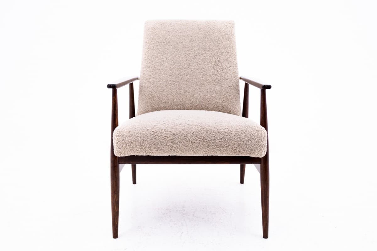 Beżowy fotel model 300-190, proj. H. Lis, Polska, lata 60. - 46153