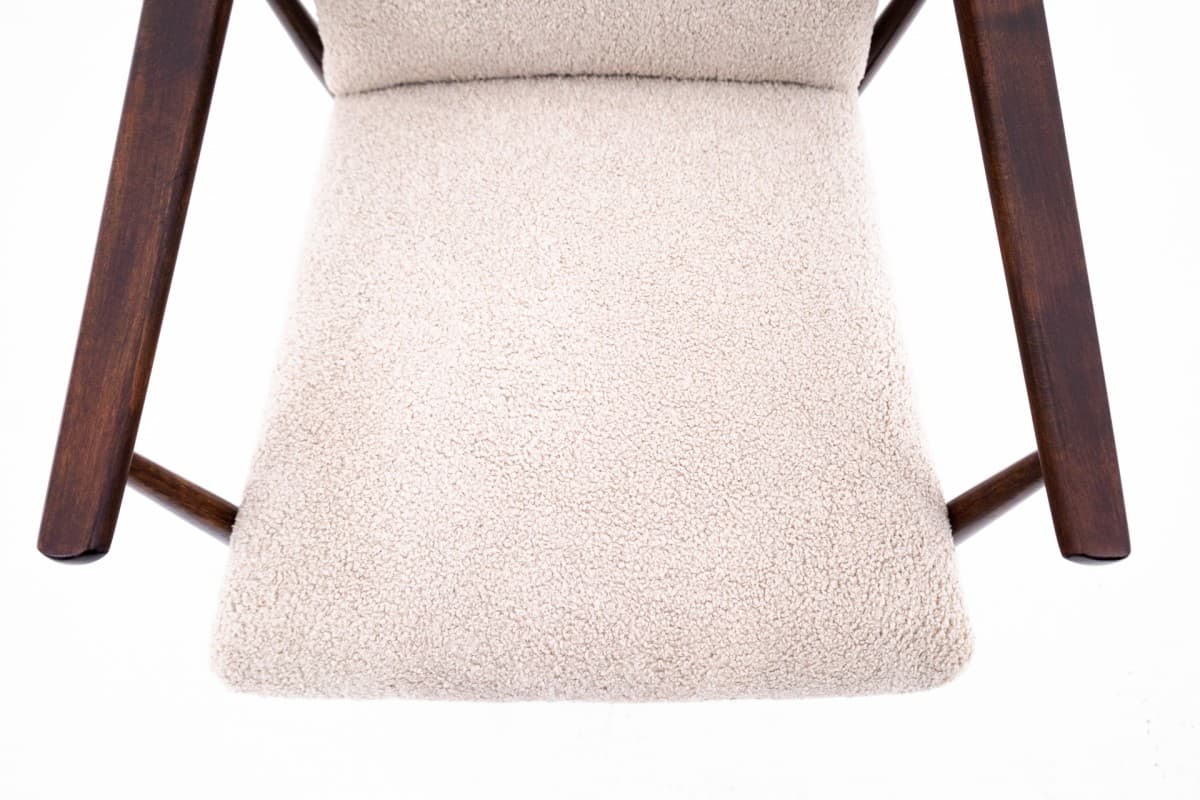 Beżowy fotel model 300-190, proj. H. Lis, Polska, lata 60. - 46156