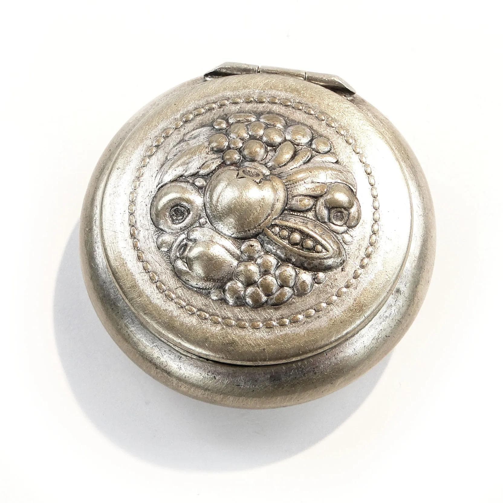 Tabakiera Art Nouveau, srebrny mosiądz, Austria, lata 20. - 36367