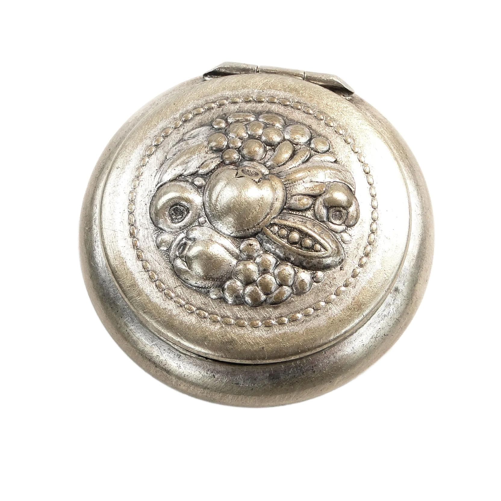 Tabakiera Art Nouveau, srebrny mosiądz, Austria, lata 20.