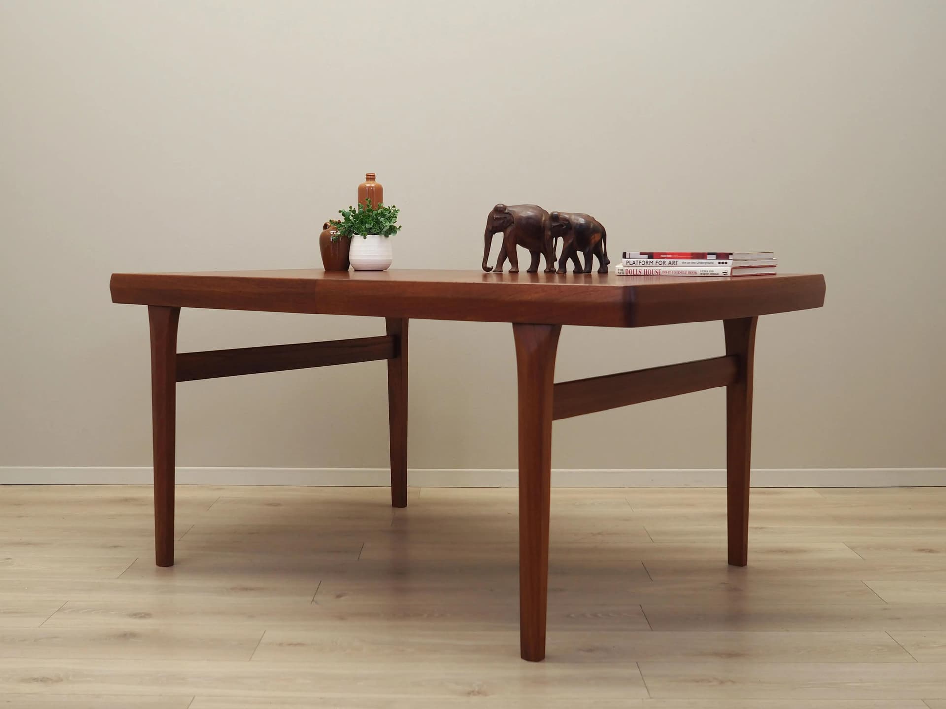 Dining Table, orange teak, Denmark, 1970s - 36143