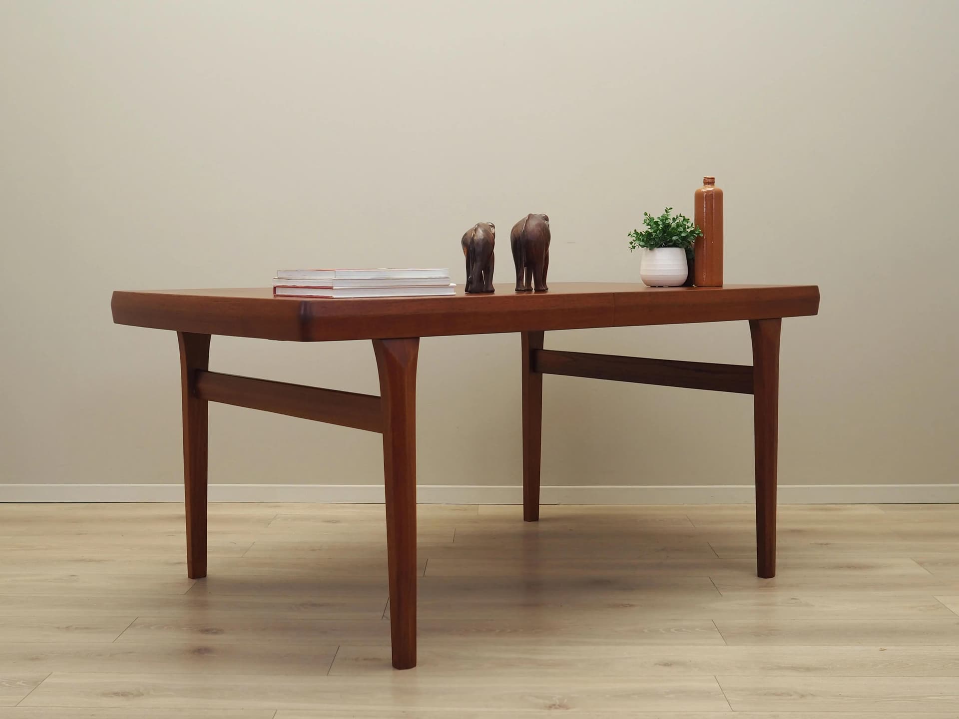 Dining Table, orange teak, Denmark, 1970s - 36145