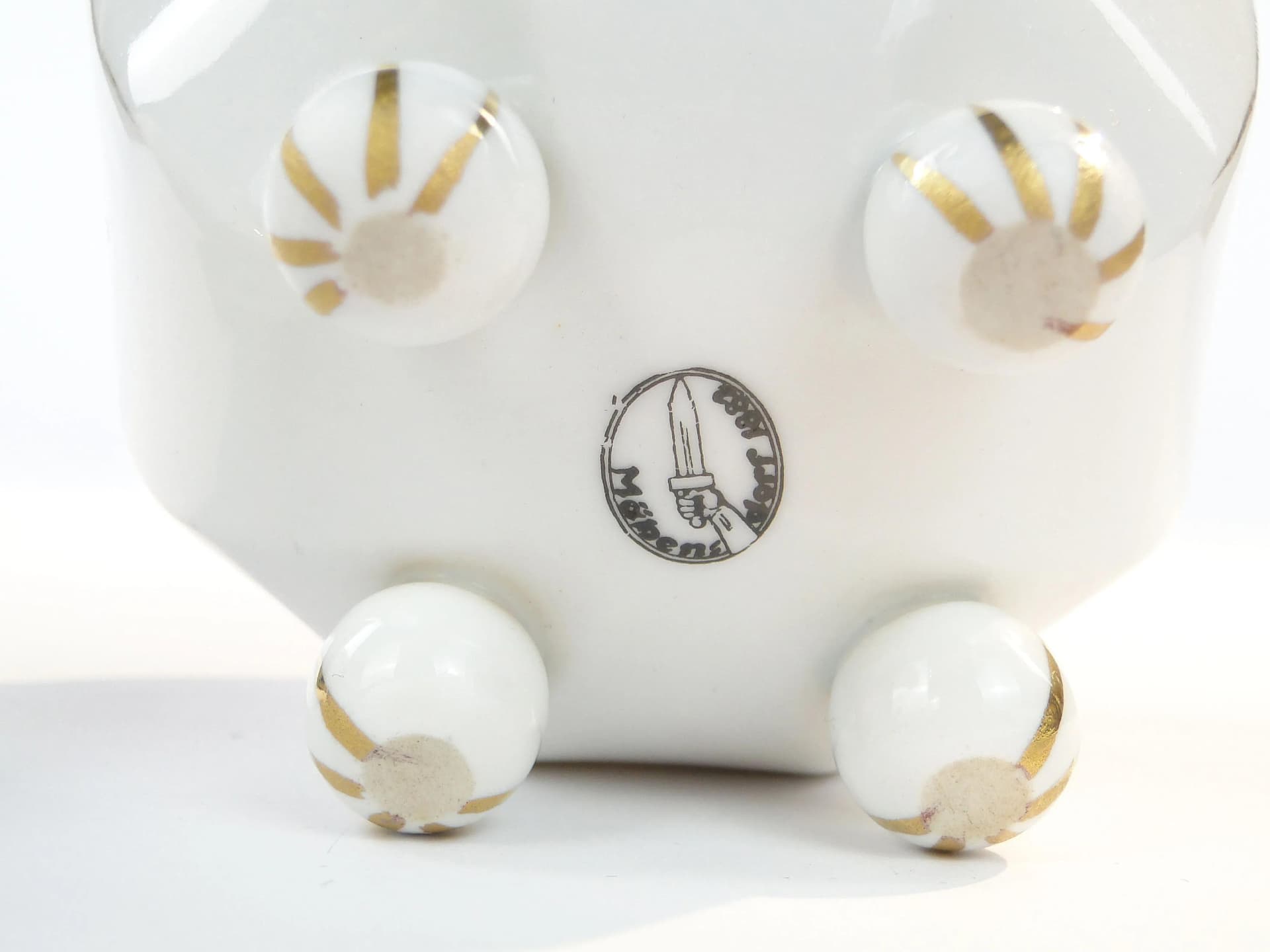 Bomboniera Art déco, biała porcelana, Mathes & Ebel, Saksonia, Niemcy, lata 30. - 36364