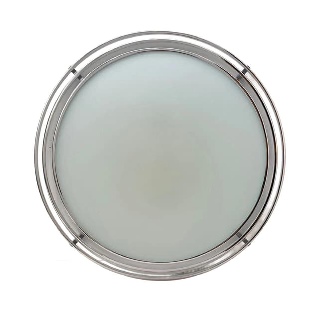 White Chrome Glass Ceiling Lamp, Estiluz, Spain, 1990s - DIMENSION