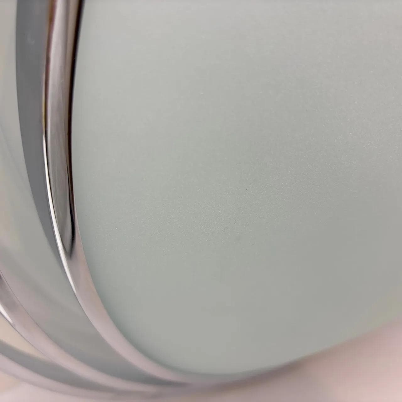 White Chrome Glass Ceiling Lamp, Estiluz, Spain, 1990s - 36243