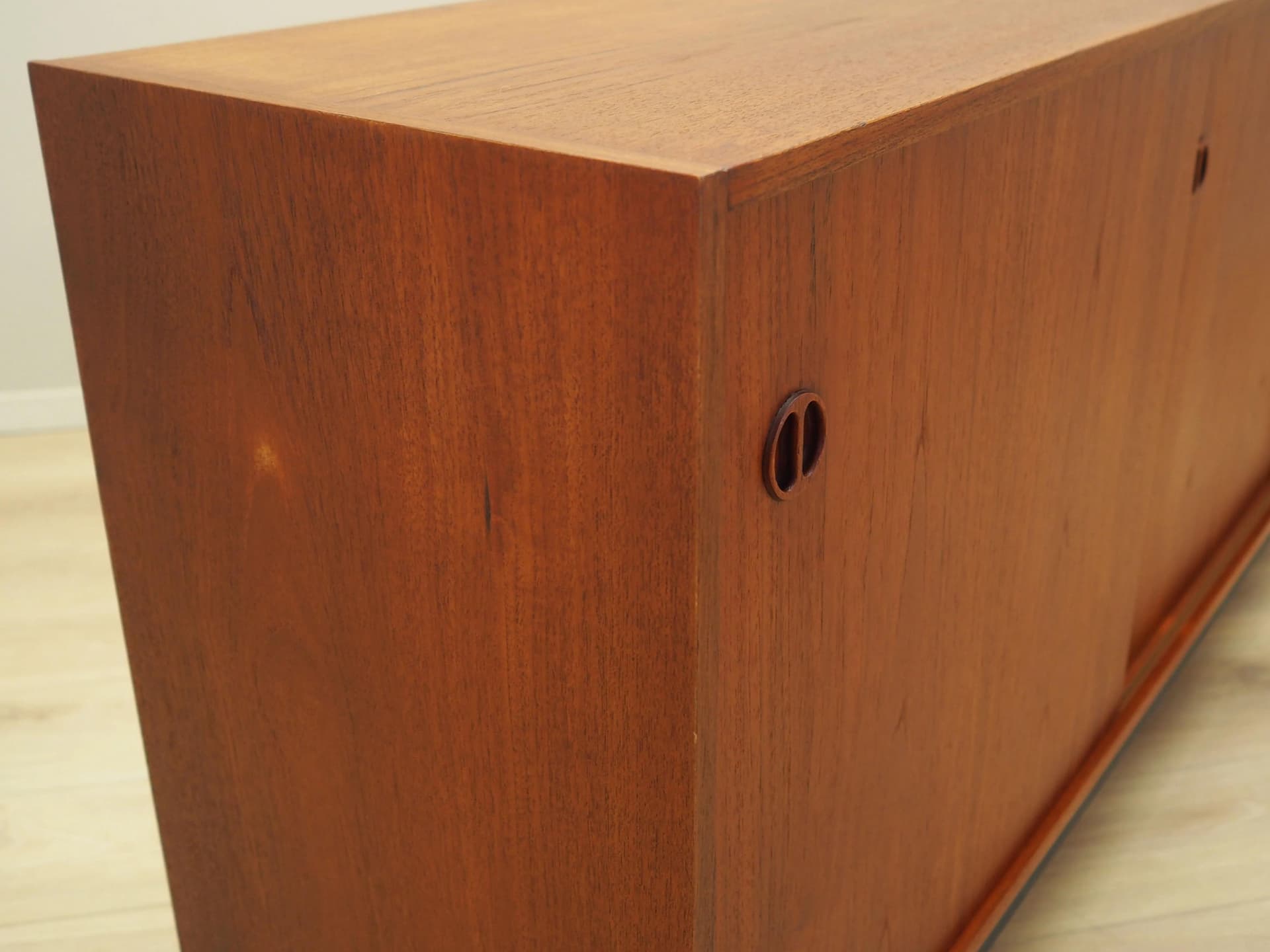 Sideboard, orange teak, Denmark, 1970s - 36401