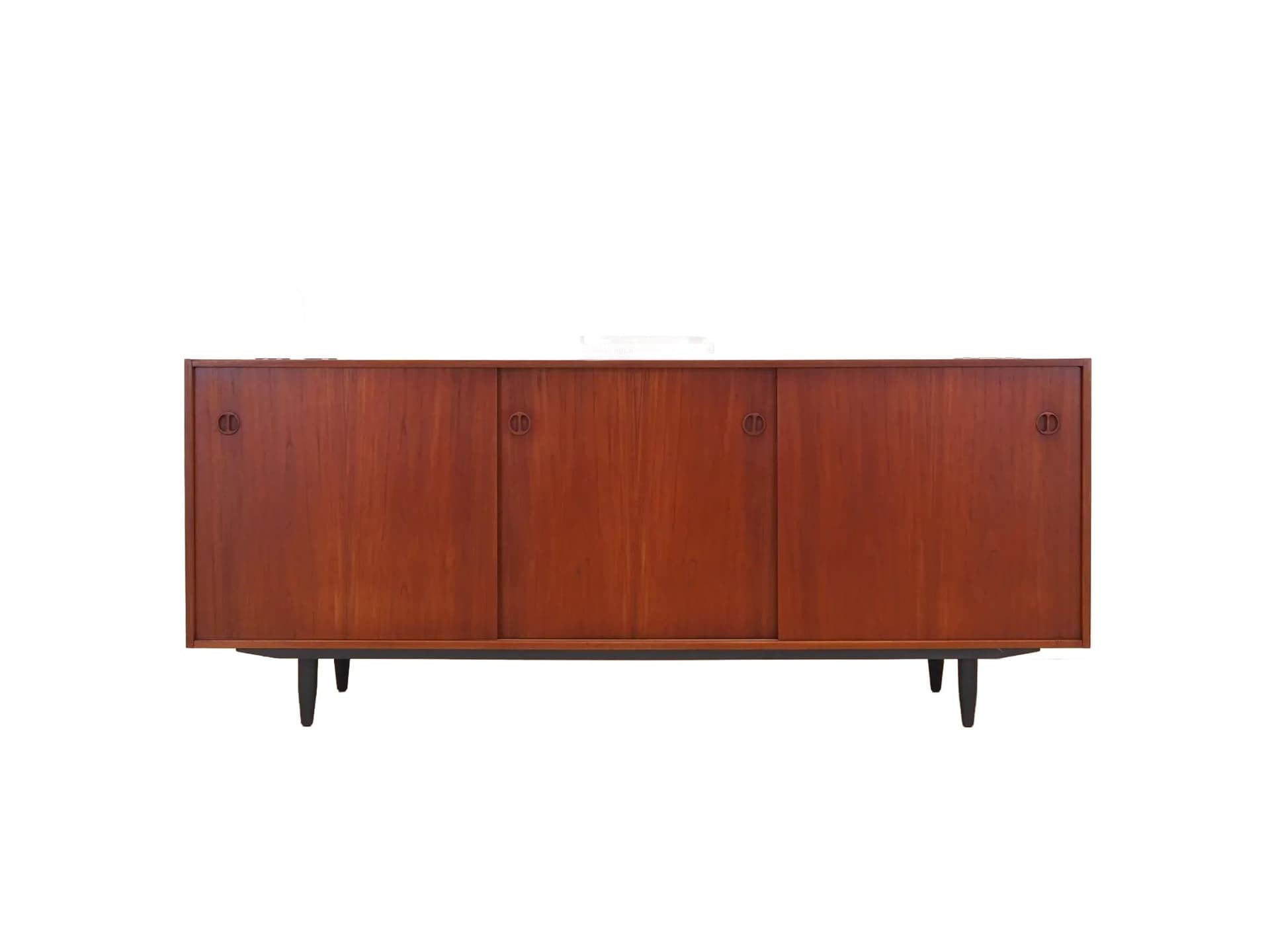 Sideboard, orange teak, Denmark, 1970s