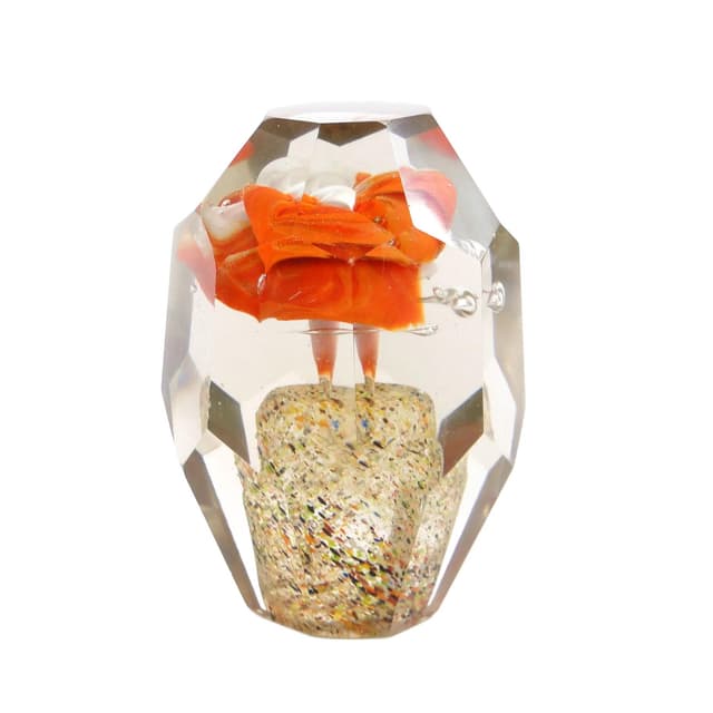 Paperweight, Art Nouveau, transparent crystal, Austria, early 20th c. - DIMENSION