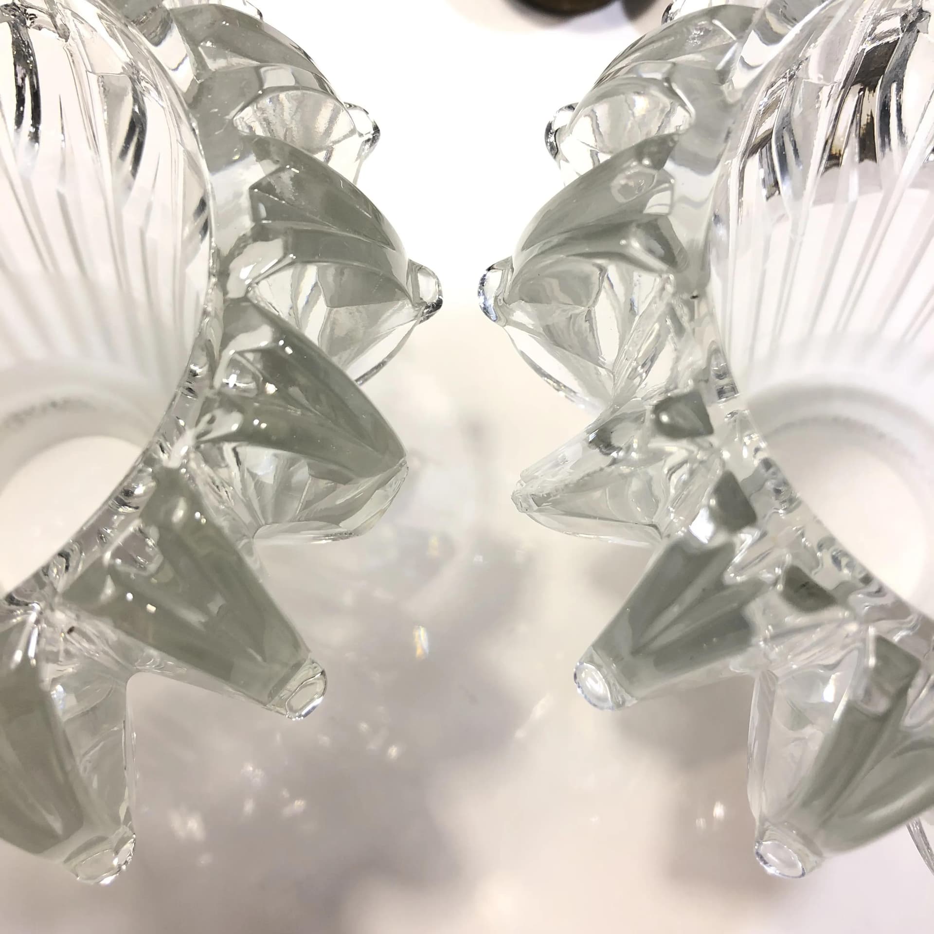 Kinkiet Stilnovo, mosiądz złoty, szkło transparentne, Niemcy, lata 60. - 36456