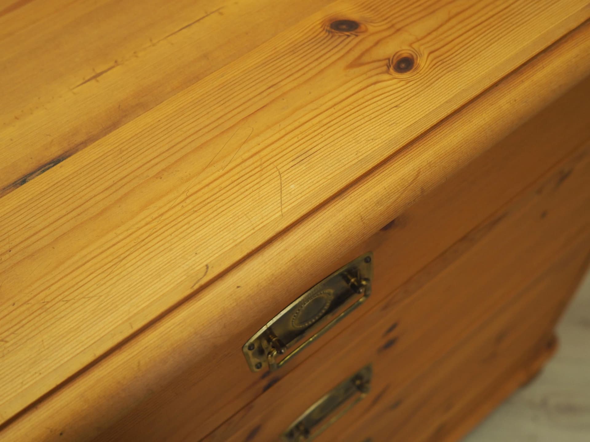 Scandinavian chest of drawers, yellow pine, Denmark, 2000s. - 36382