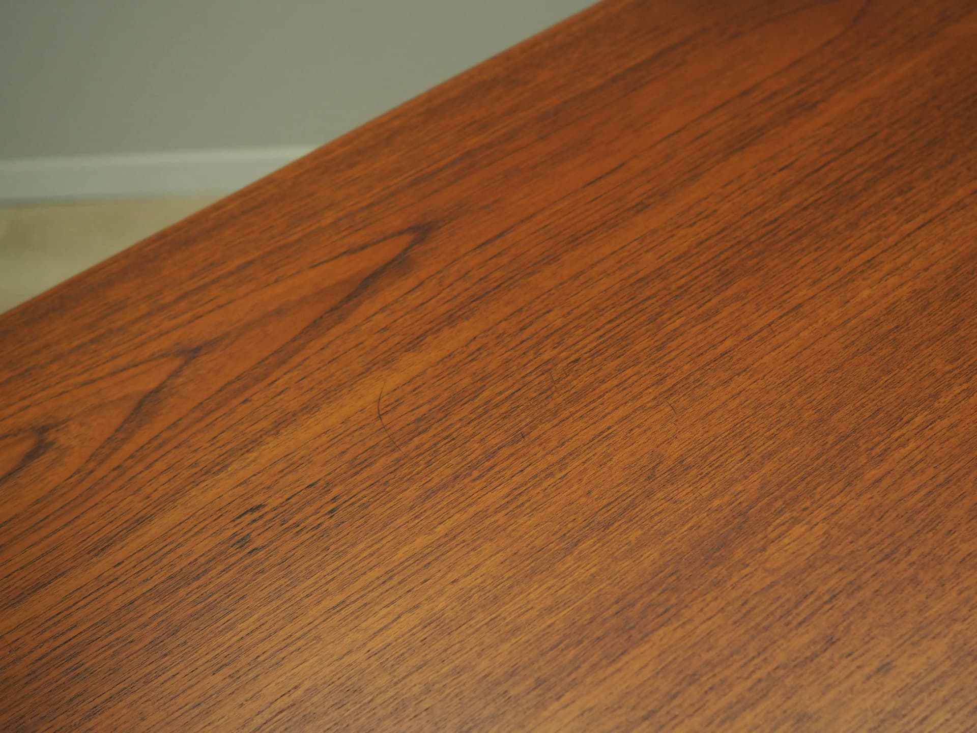 Desk, brown teak, by S. A. Madsen, Denmark, 1960s. - 36636