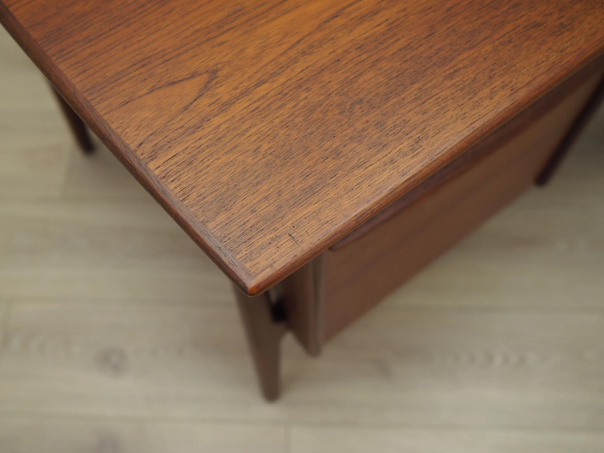 Desk, brown teak, by S. A. Madsen, Denmark, 1960s. - 36634