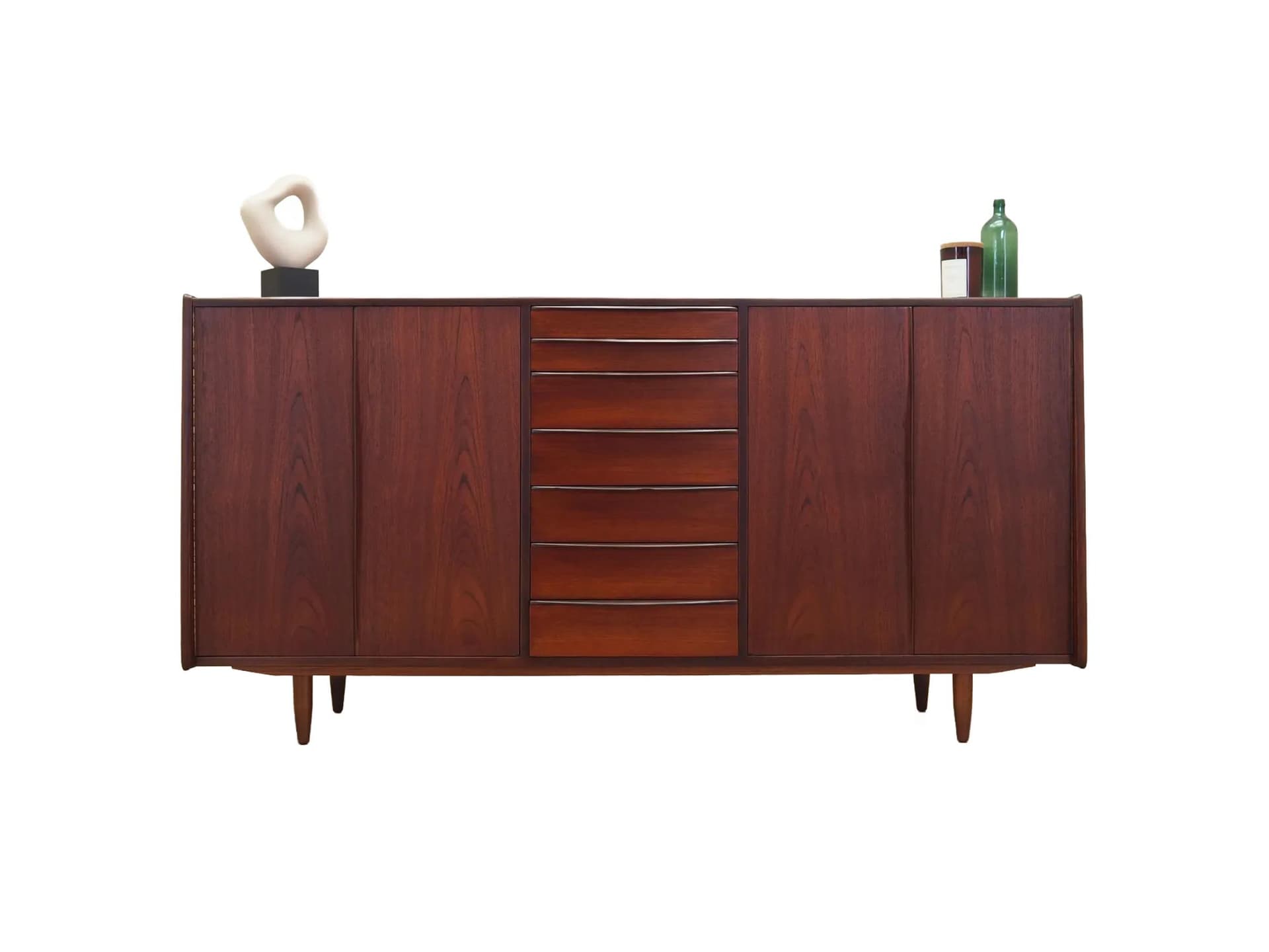 Sideboard, orange teak, Denmark, 1970s