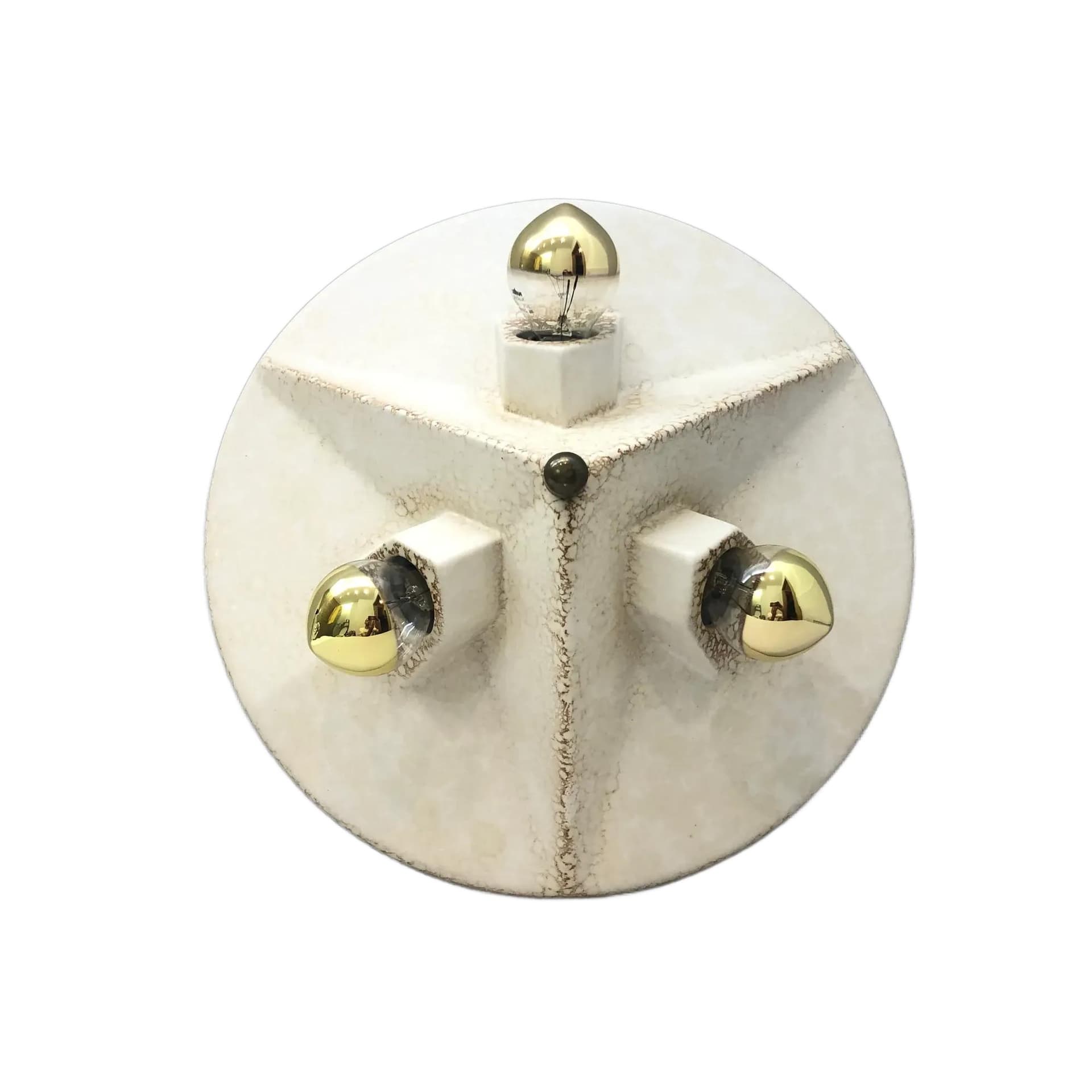 Kinkiet PAN, ceramika ivory white, Niemcy, lata 70.