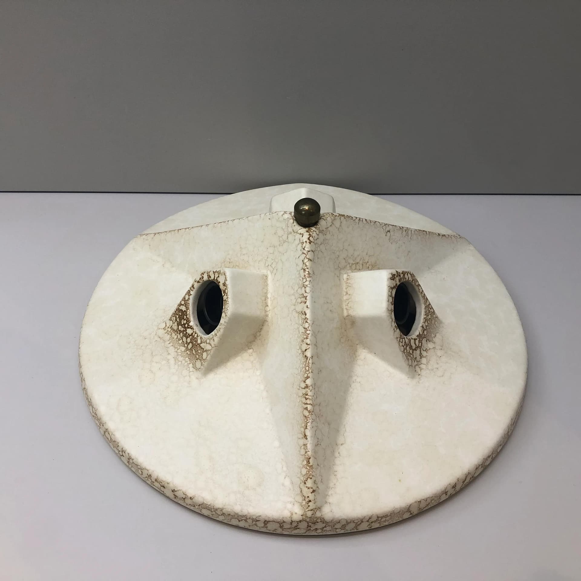 Kinkiet PAN, ceramika ivory white, Niemcy, lata 70. - 36662