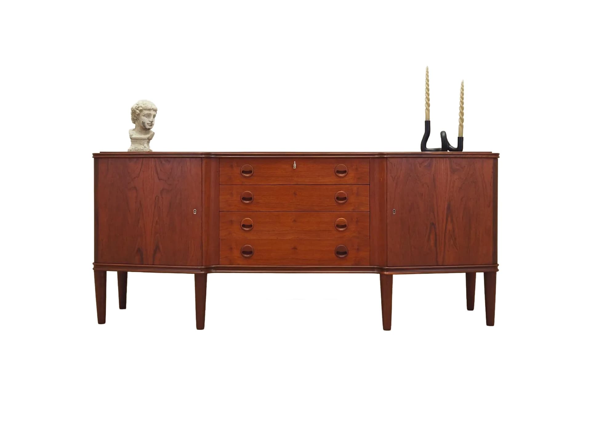 Sideboard, teak orange, Denmark, 1960s