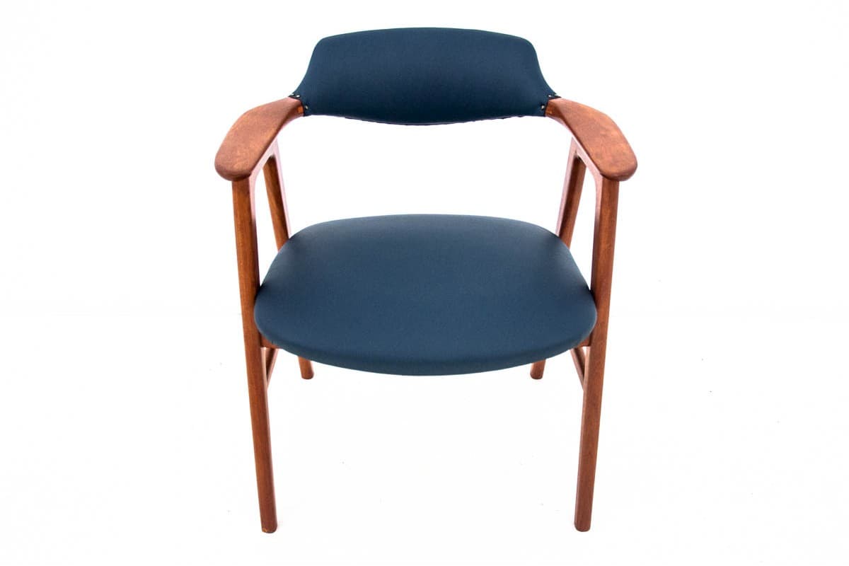 Niebieski fotel do biurka, Dania, lata 60. - 46193