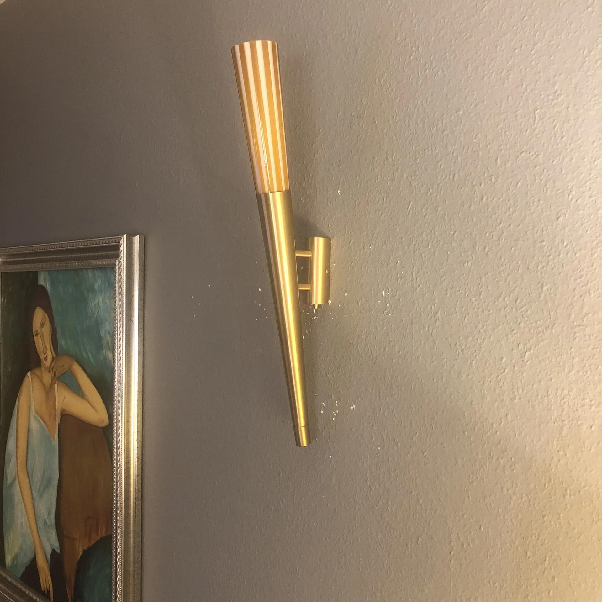 Para kinkietów, złoty, mosiądz, Niemcy, lata 80. - 36655