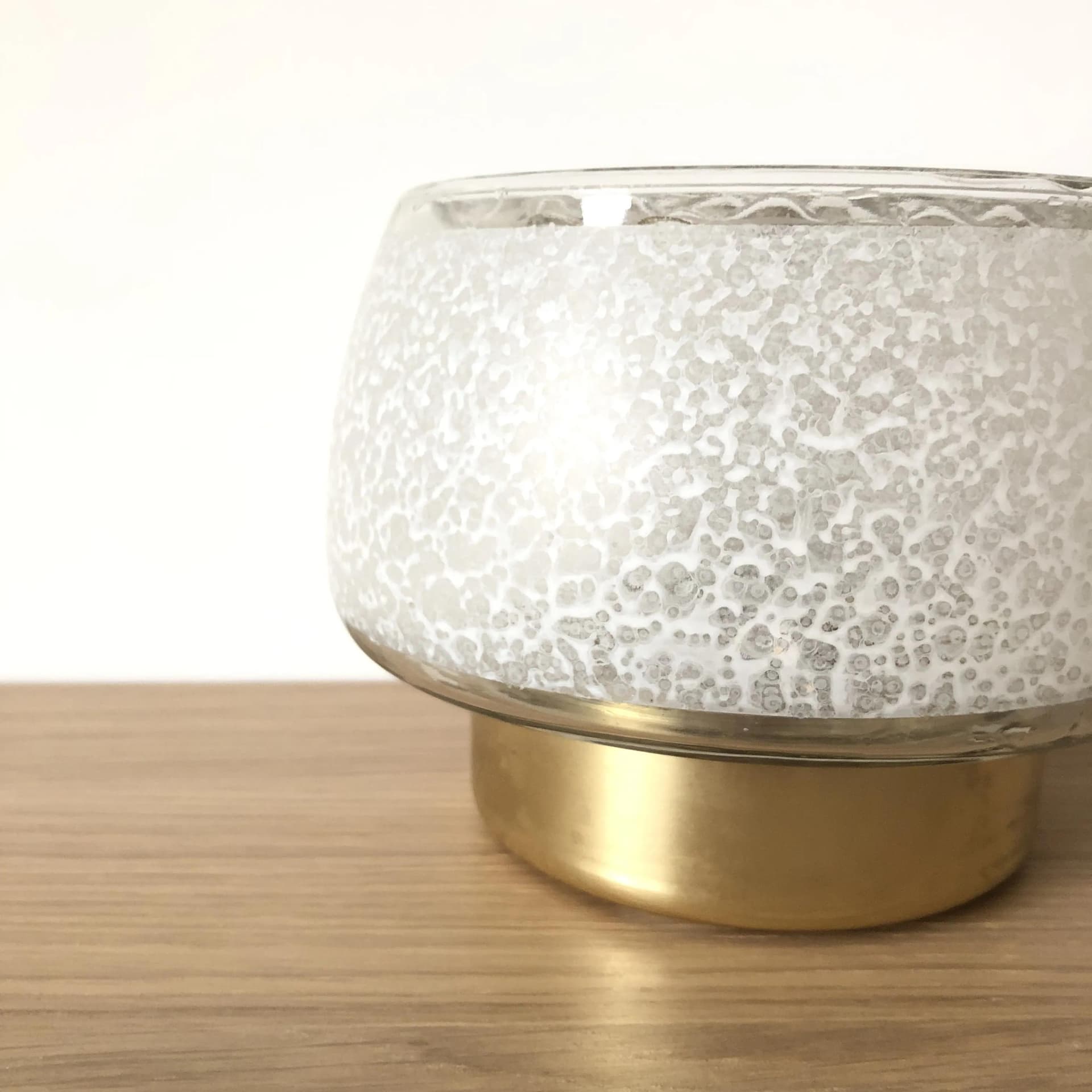 Plafon, szkło białe, aluminium złocone, VEB Gorlitz, Niemcy, lata 80. - 36647