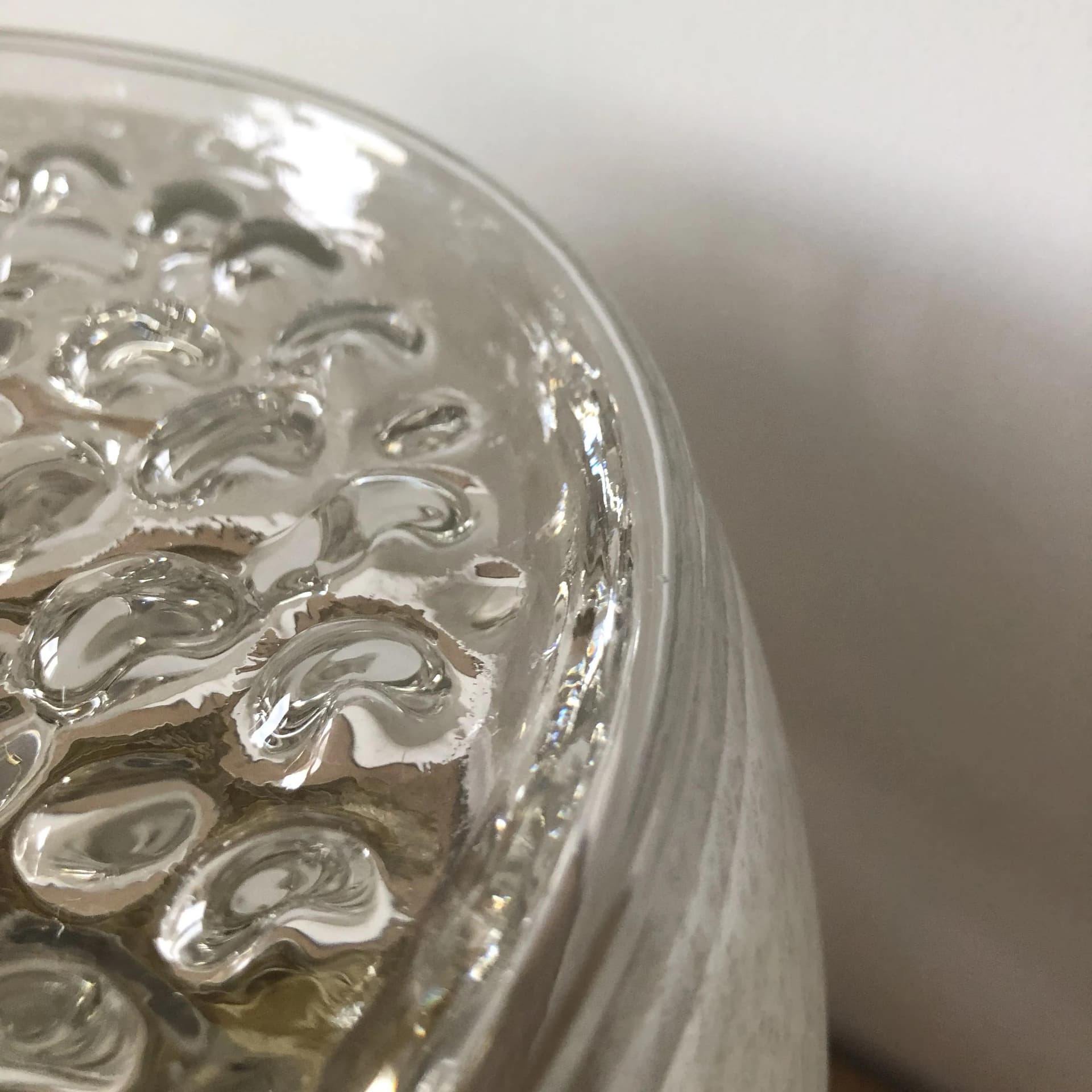 Plafon, szkło białe, aluminium złocone, VEB Gorlitz, Niemcy, lata 80. - 36649