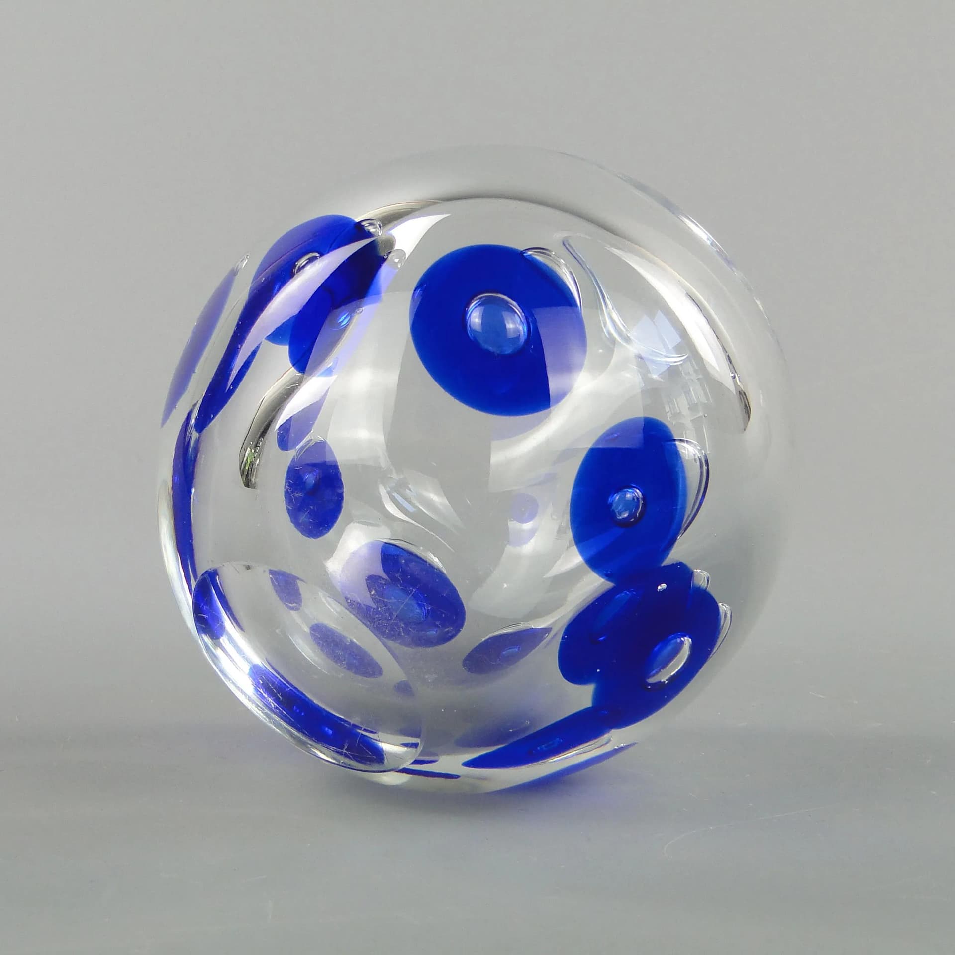 Vase, transparent glass, by P. Stejskal, Skrdlovice, Czechoslovakia, 1970s. - 36707