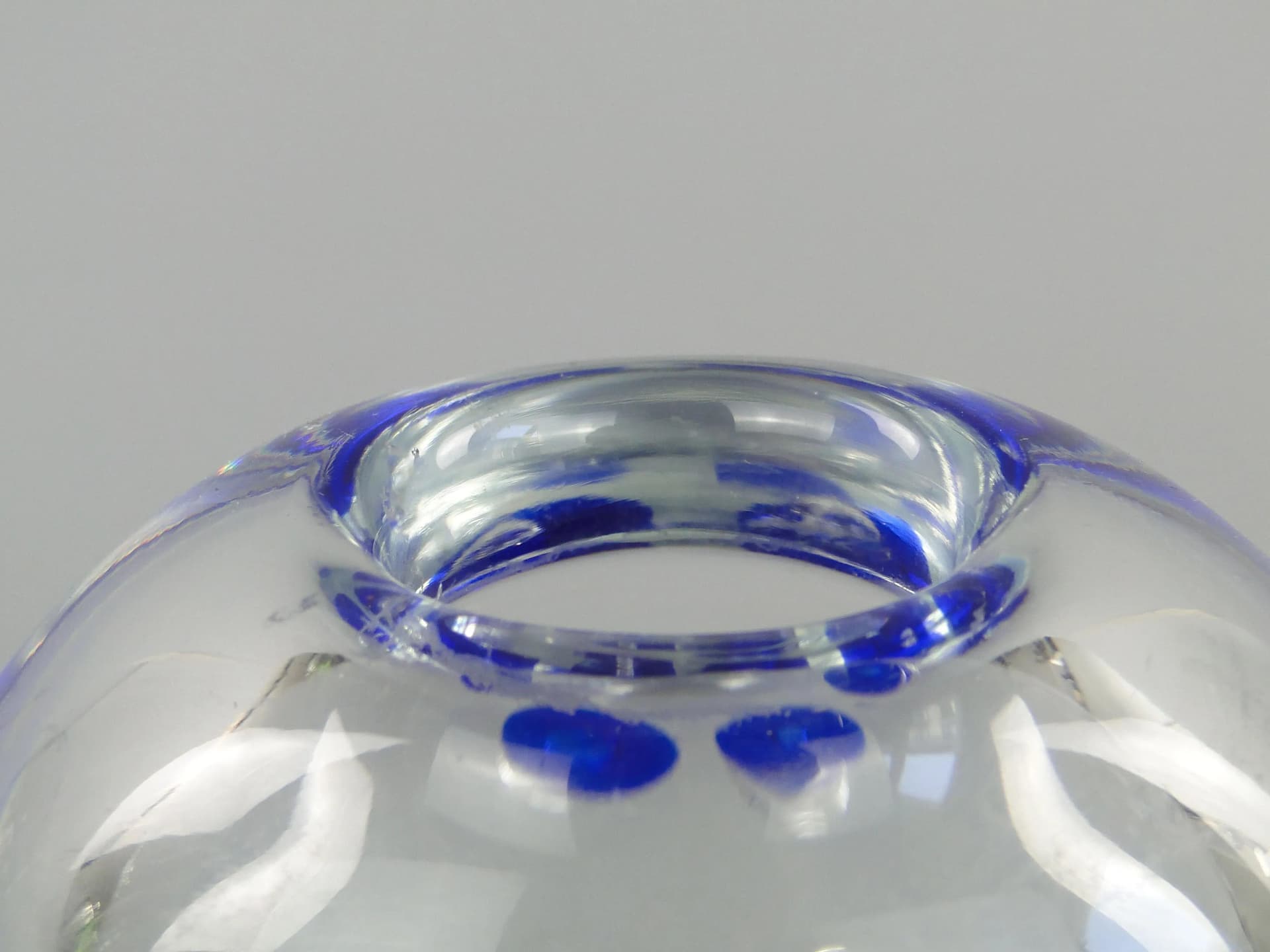 Vase, transparent glass, by P. Stejskal, Skrdlovice, Czechoslovakia, 1970s. - 36706