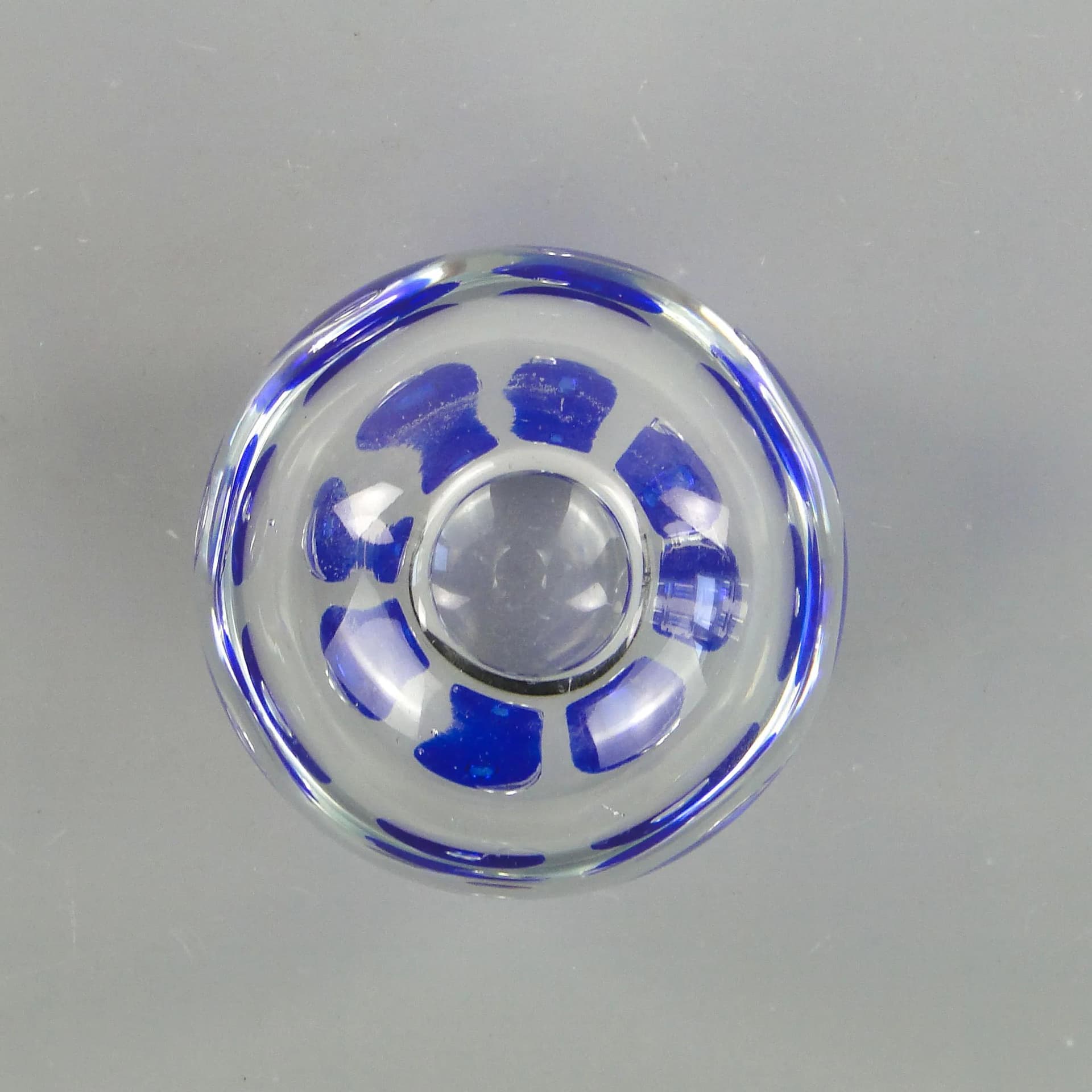 Vase, transparent glass, by P. Stejskal, Skrdlovice, Czechoslovakia, 1970s. - 36703