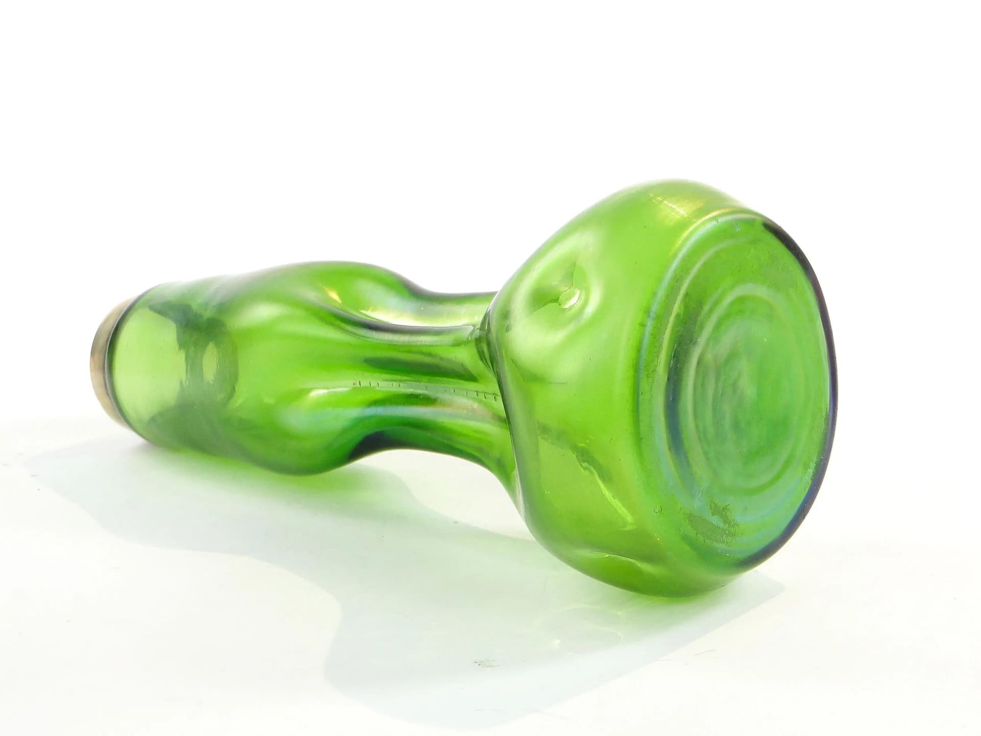 Art Nouveau vase, green, iridescent opalescent glass, Czech Republic, 19th c. - 36698