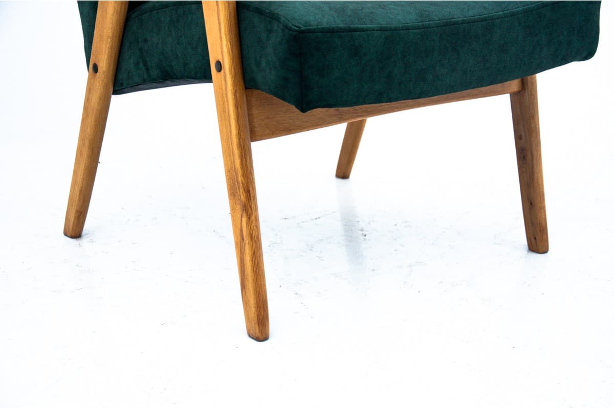 Butelkowozielone fotele, proj. J. Šmídek dla Jitona, Czechosłowacja, lata 60. - 46211