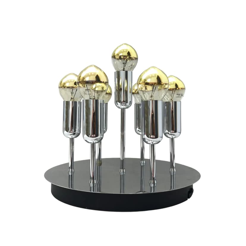 Chrome Space Age Ceiling Lamp, Cosack Leuchten, Germany, 1970s