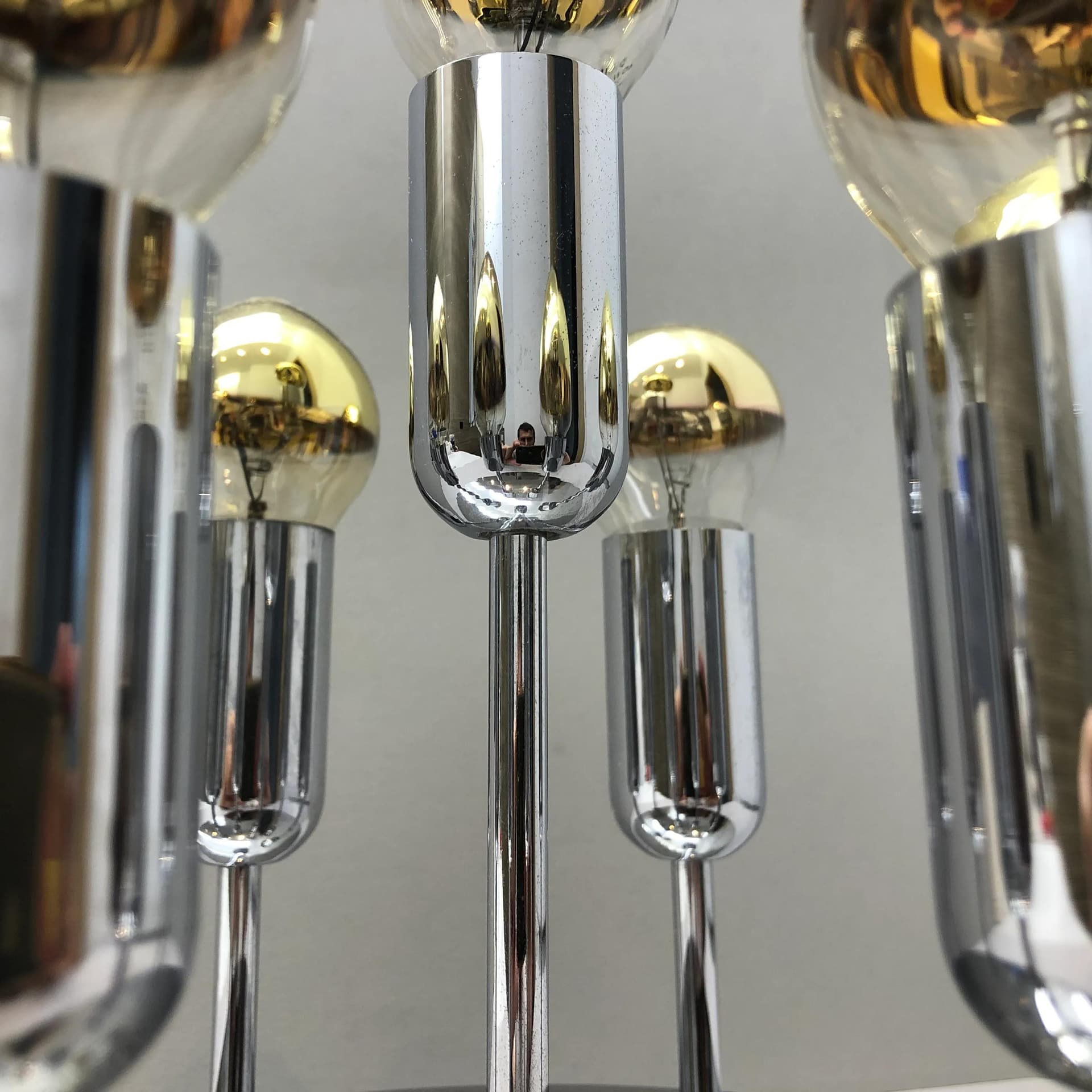 Chrome Space Age Ceiling Lamp, Cosack Leuchten, Germany, 1970s - 36806